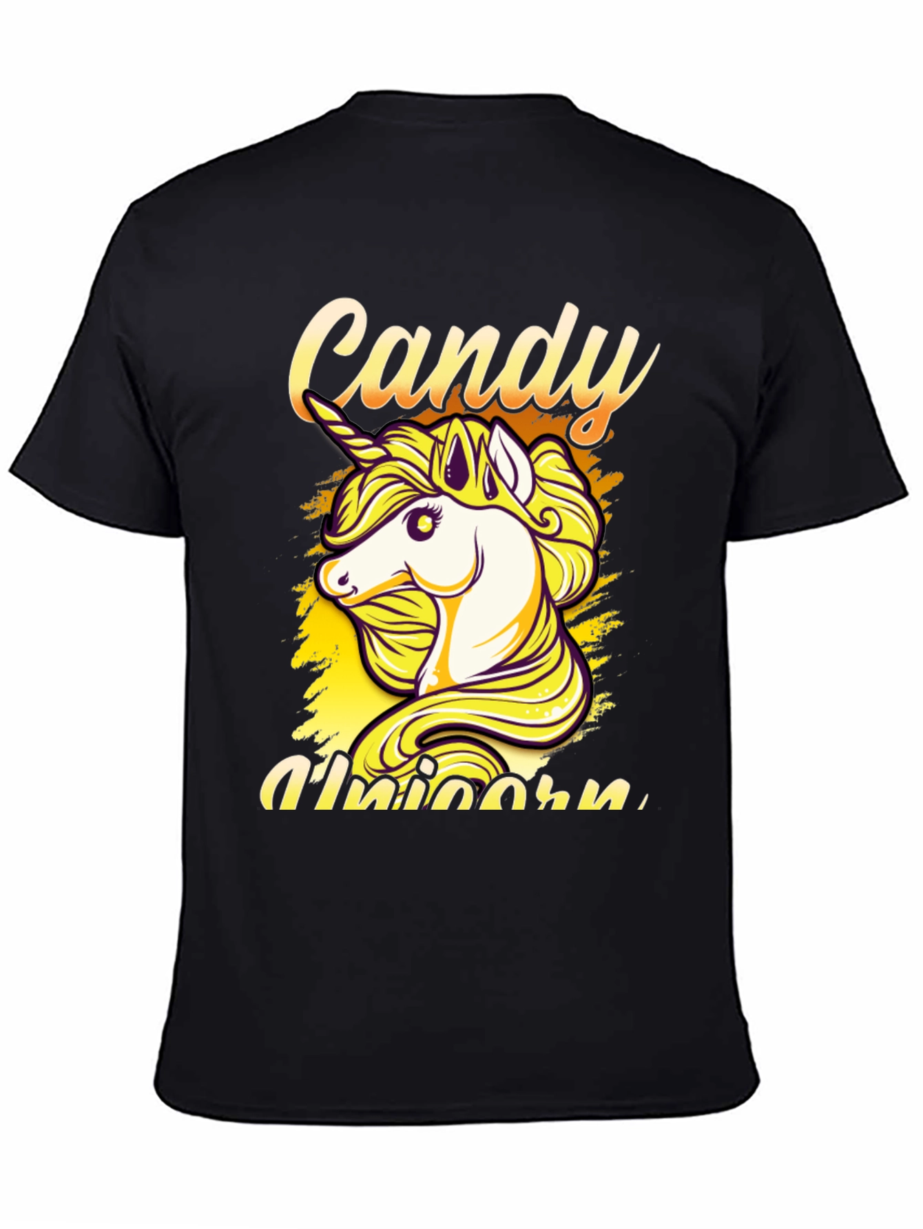 Black Candy Unicorn Black T-Shirt view 4