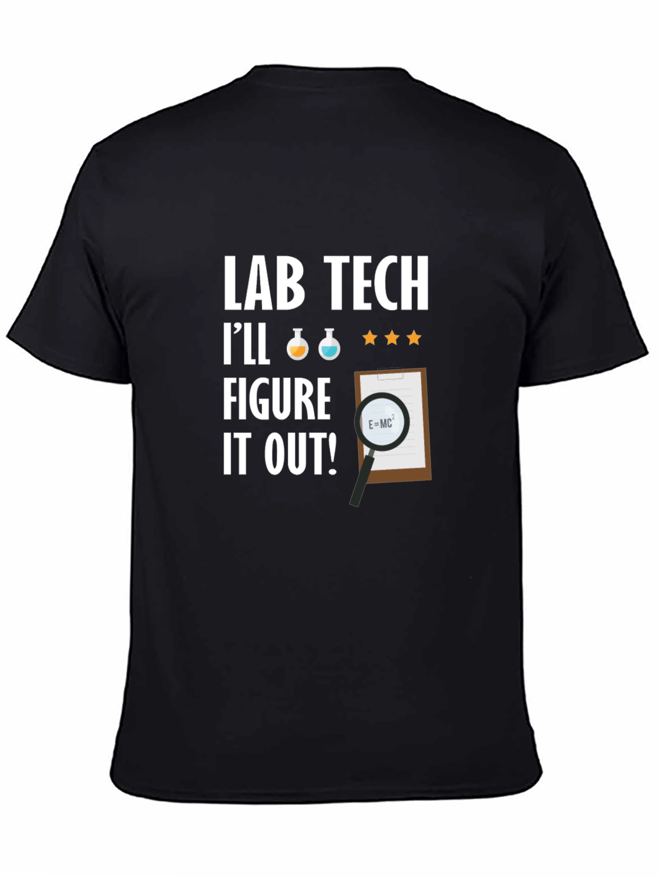 Black Lab Tech I'll Figure it Out! T-Shirt view 4