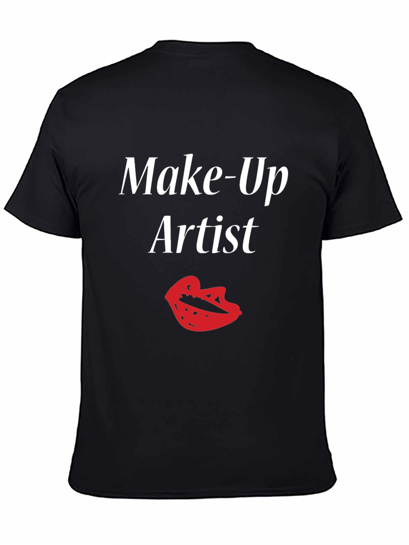 Black Make-Up Artist T-Shirt - Artistic Style view 4