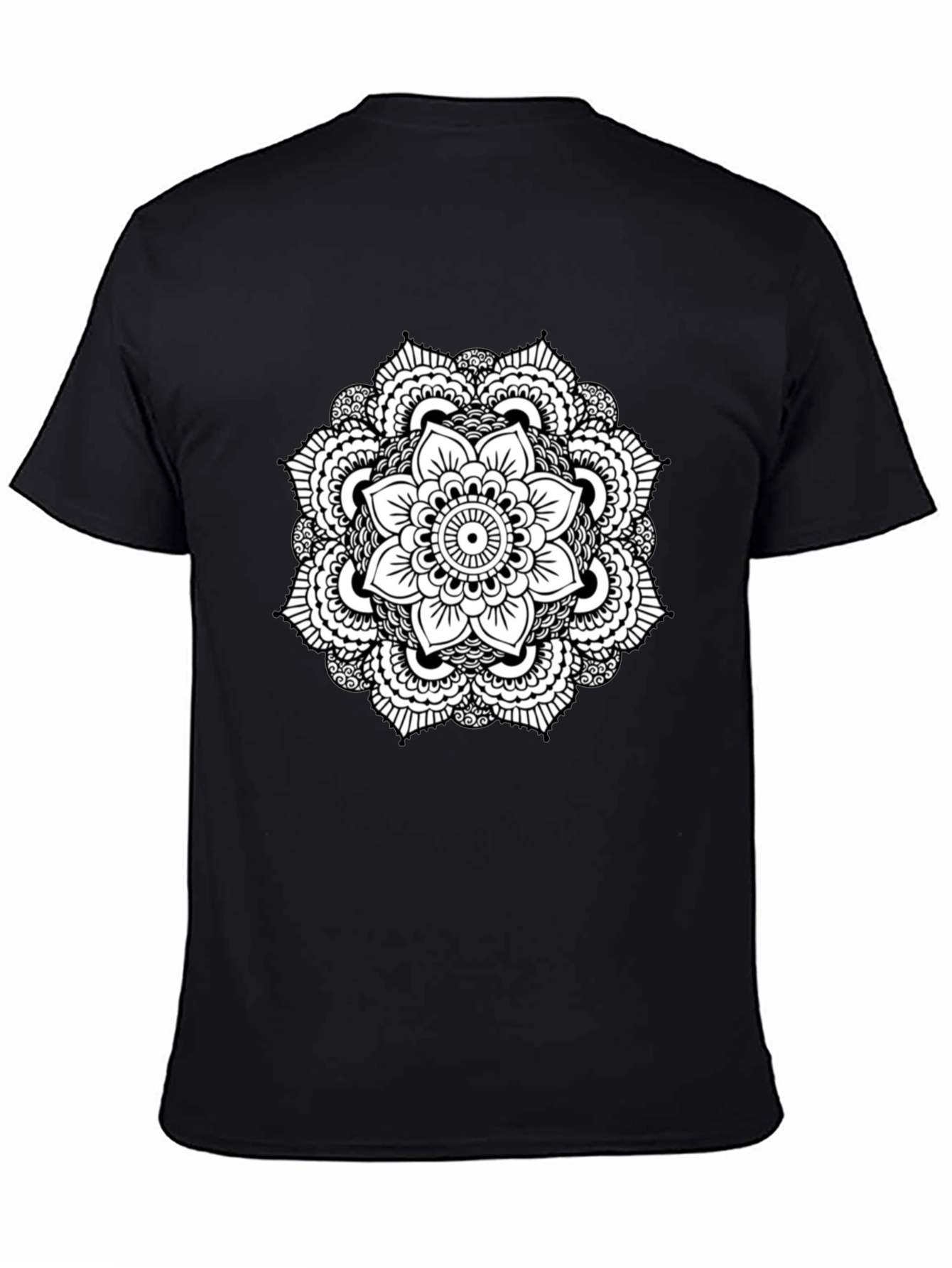 Black Black Mandala Graphic Tee view 4