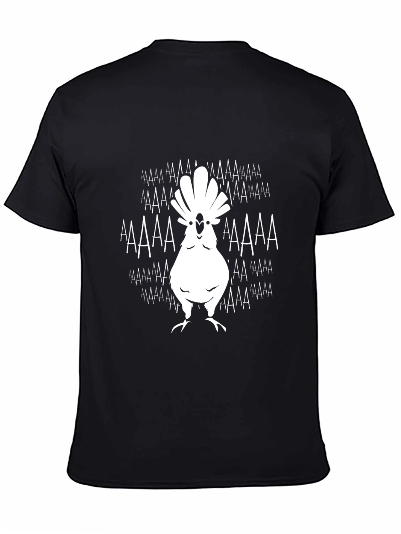 Black Cockatoo "AAAAAA" Graphic Print T-Shirt view 4
