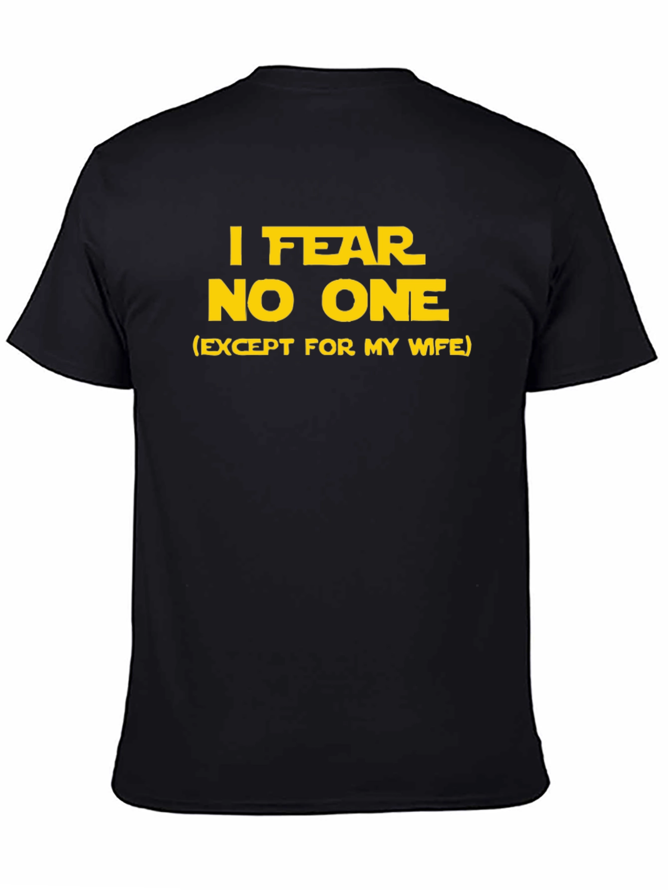 Black Fear No One Funny T-Shirt view 4