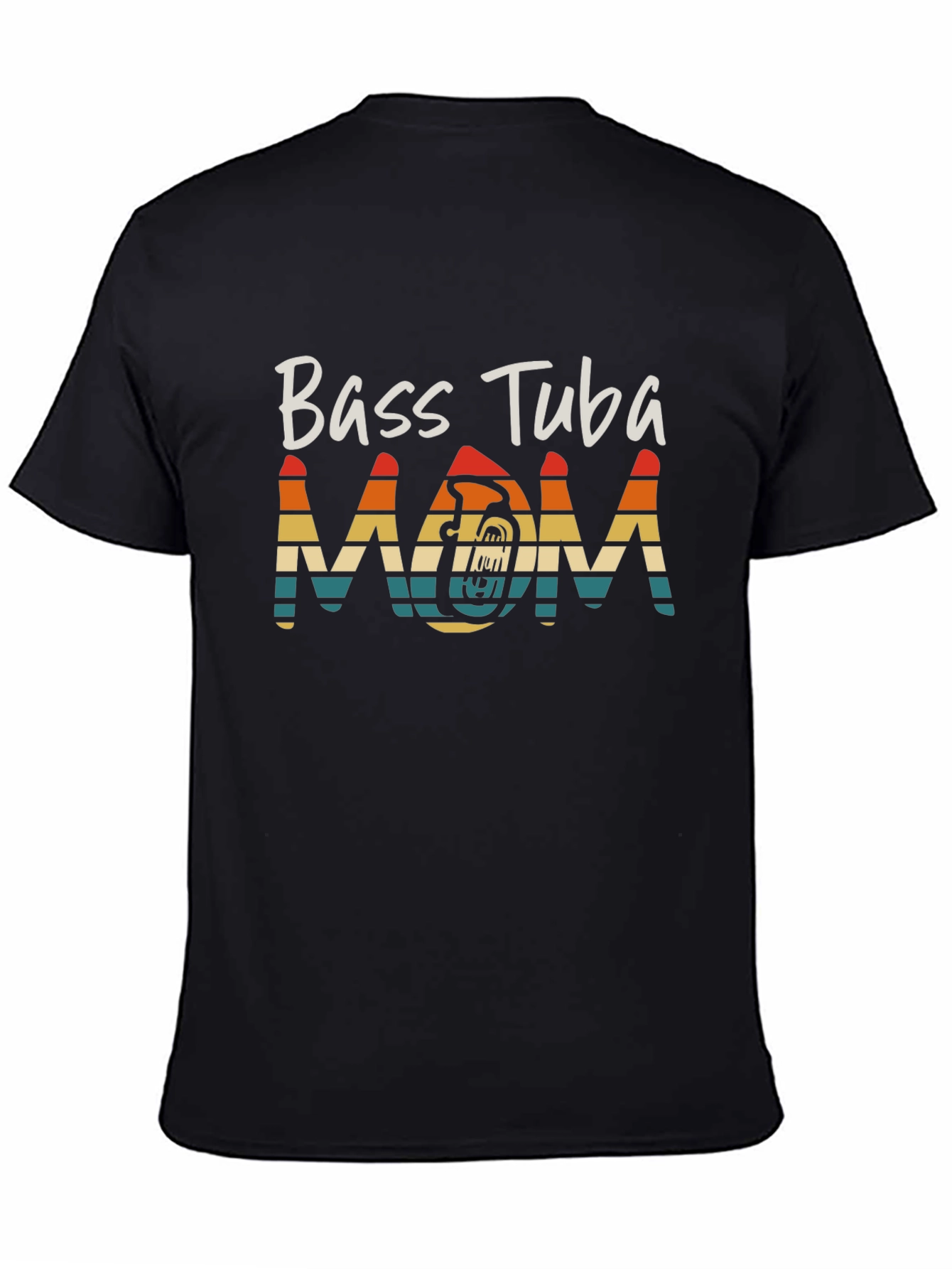 Black Bass Tuba Mom Graphic Tee - Music Lover Shirt view 4