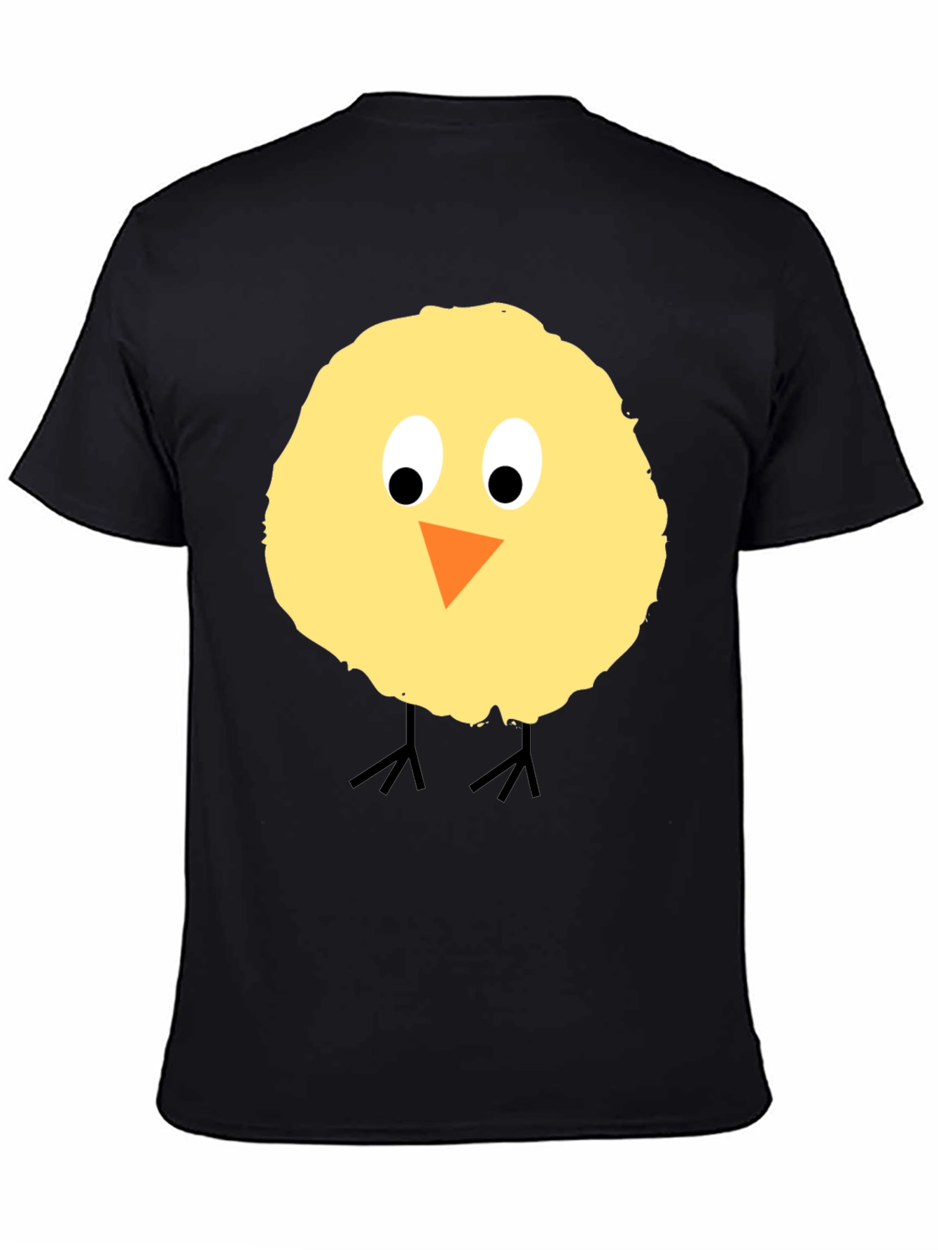 Black Cute Chick Graphic T-Shirt - Black Cotton Tee view 4