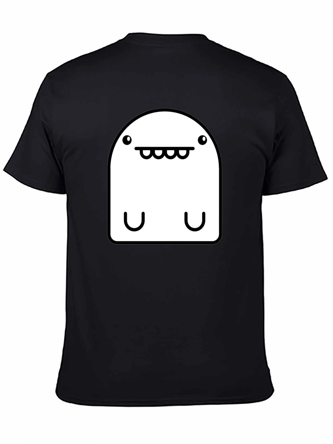 Black Funny Monster Graphic T-Shirt - Black view 4