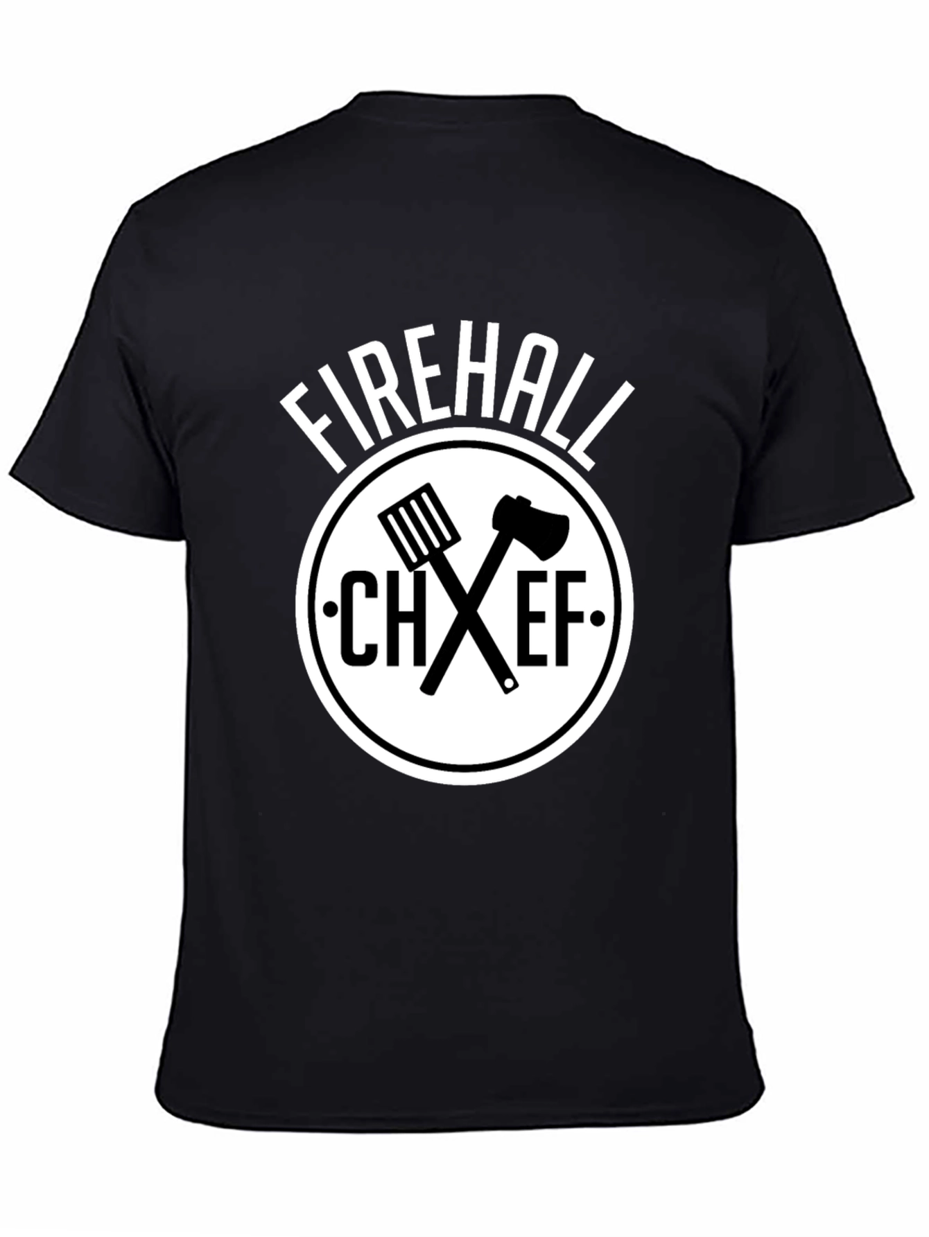 Black Firehall Chef BBQ T-Shirt - Grill Master Apparel view 4