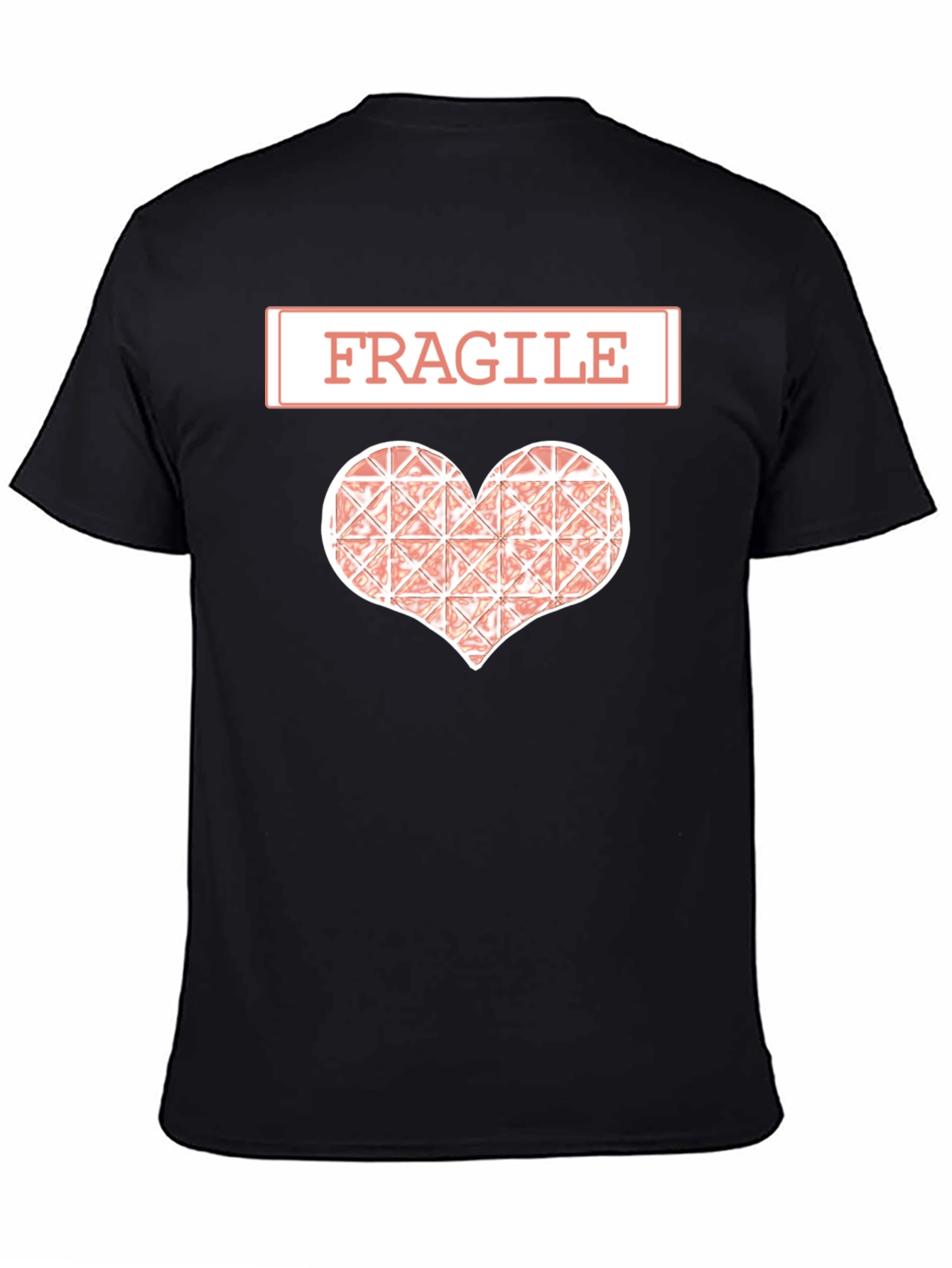 Black Fragile Heart Graphic Tee - Express Yourself! view 4