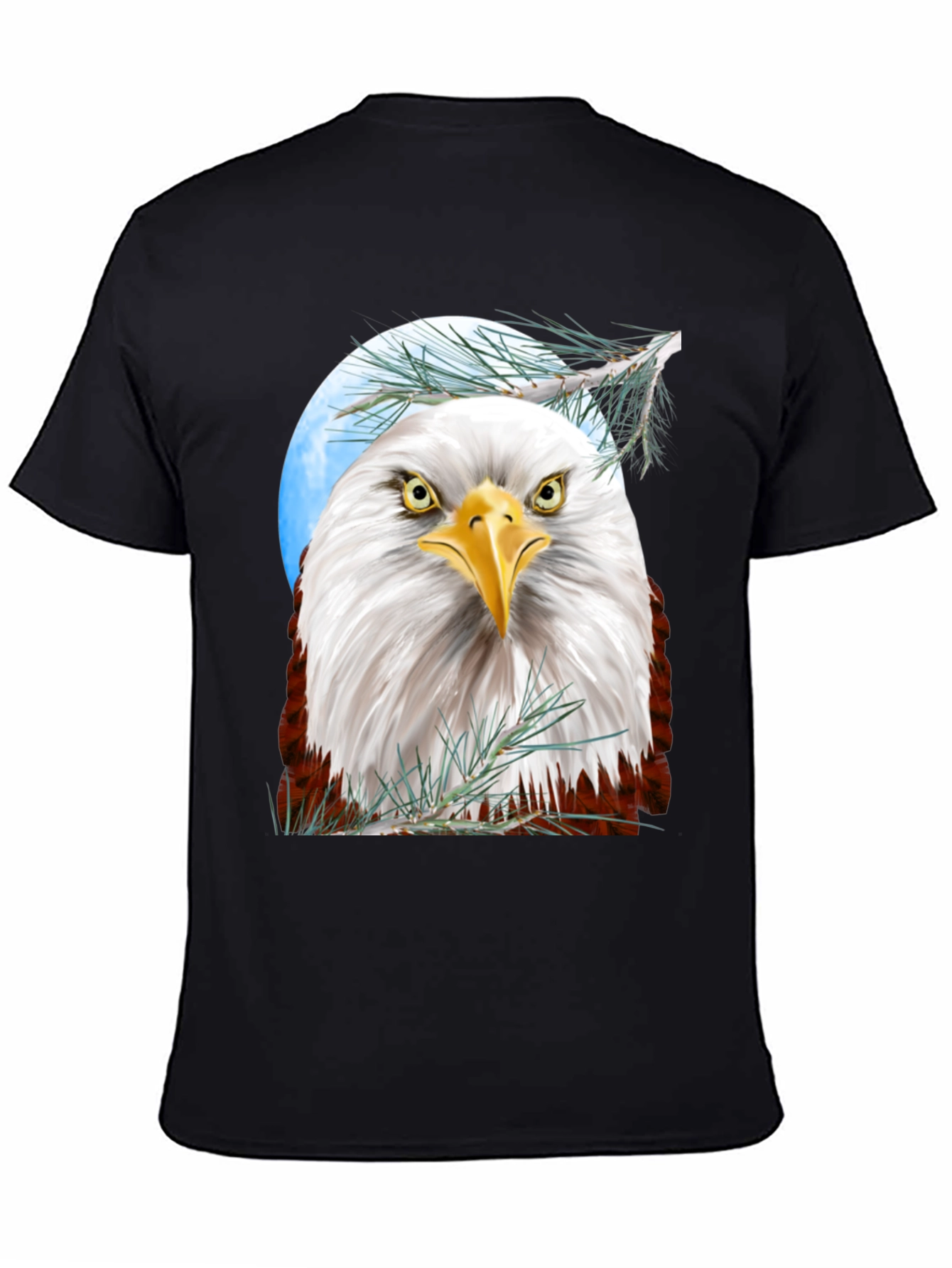 Black Bald Eagle Graphic T-Shirt - Patriotic Design view 4