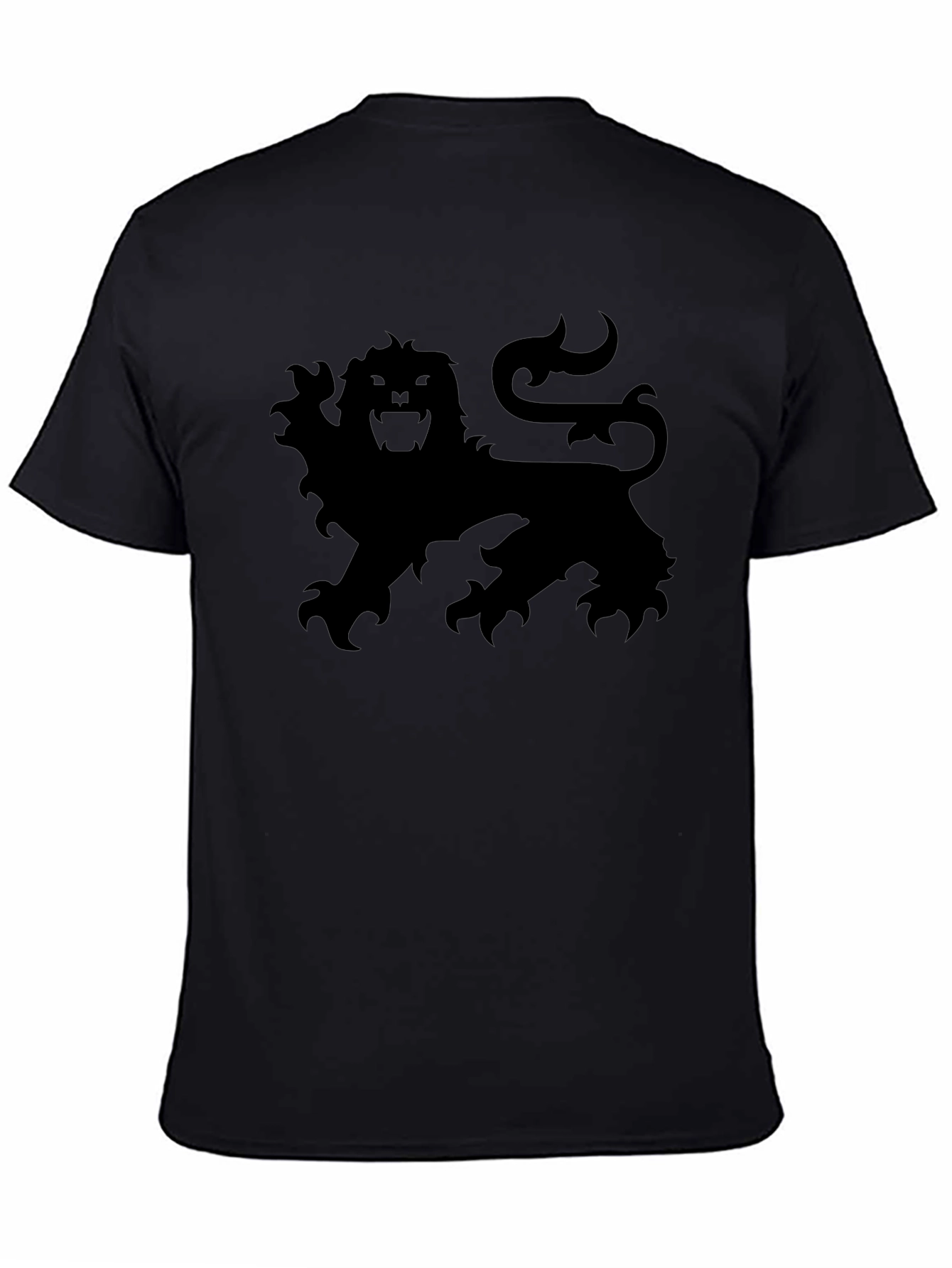 Black Lion Crest Graphic Tee - Black view 4