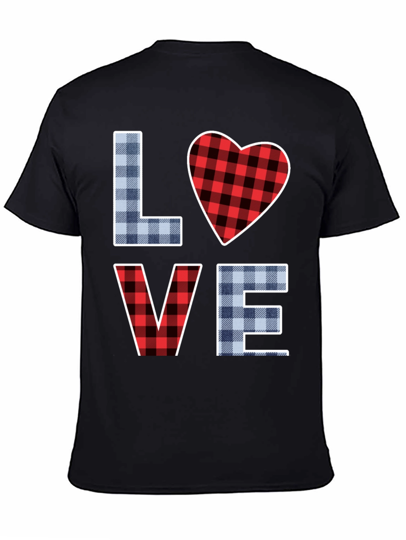 Plaid LOVE Graphic T-Shirt - 4
