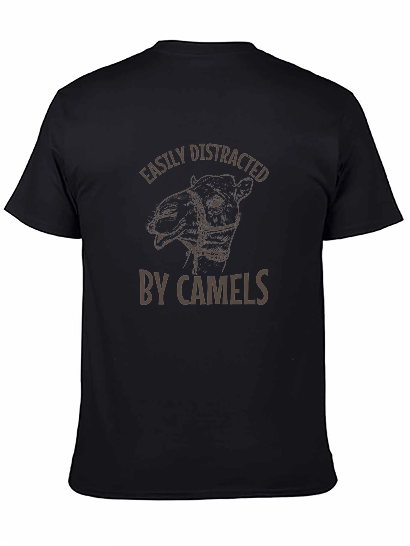 Black Easily Distracted By Camels T-Shirt view 4