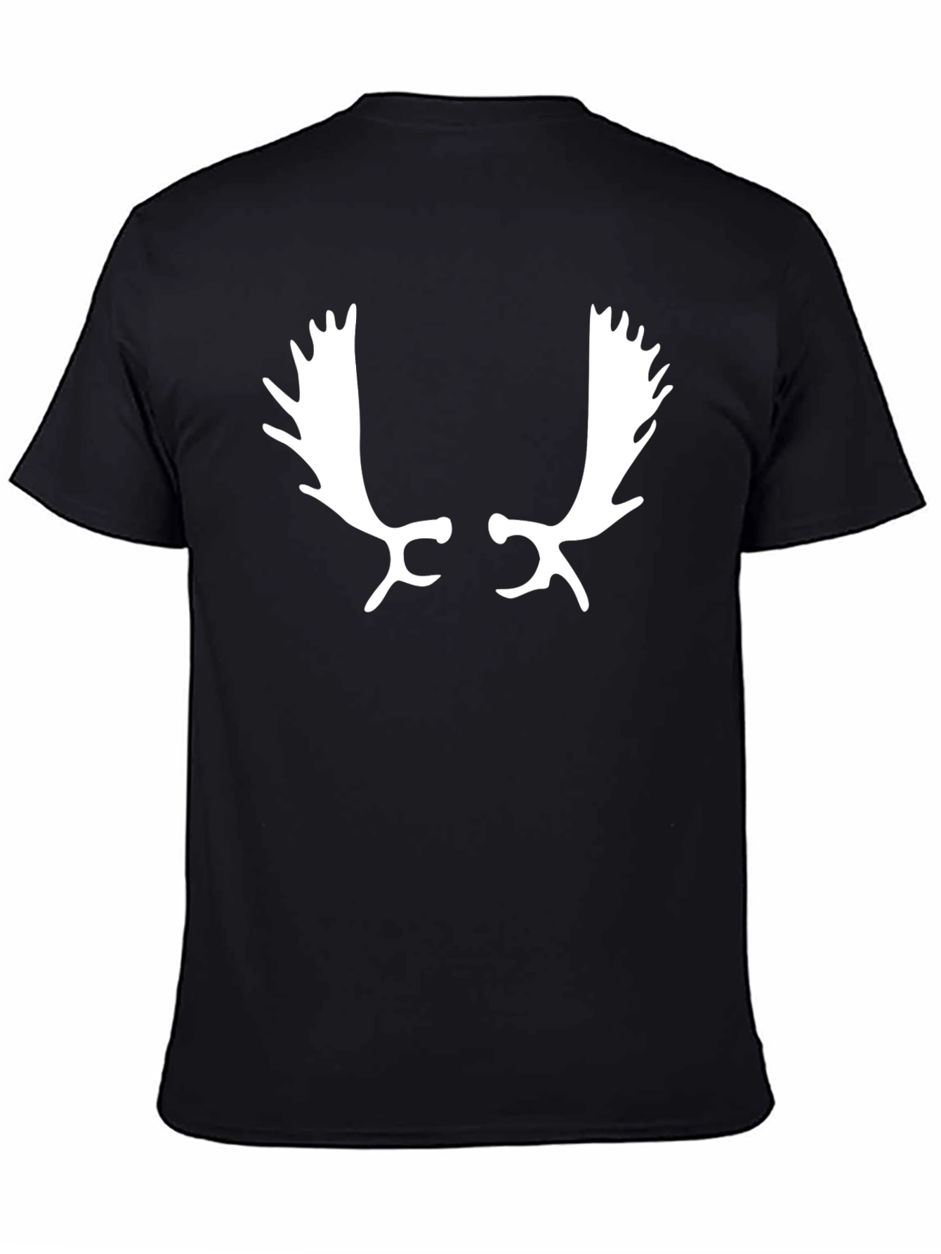 Black Antler Graphic Tee - Black Cotton T-Shirt view 4