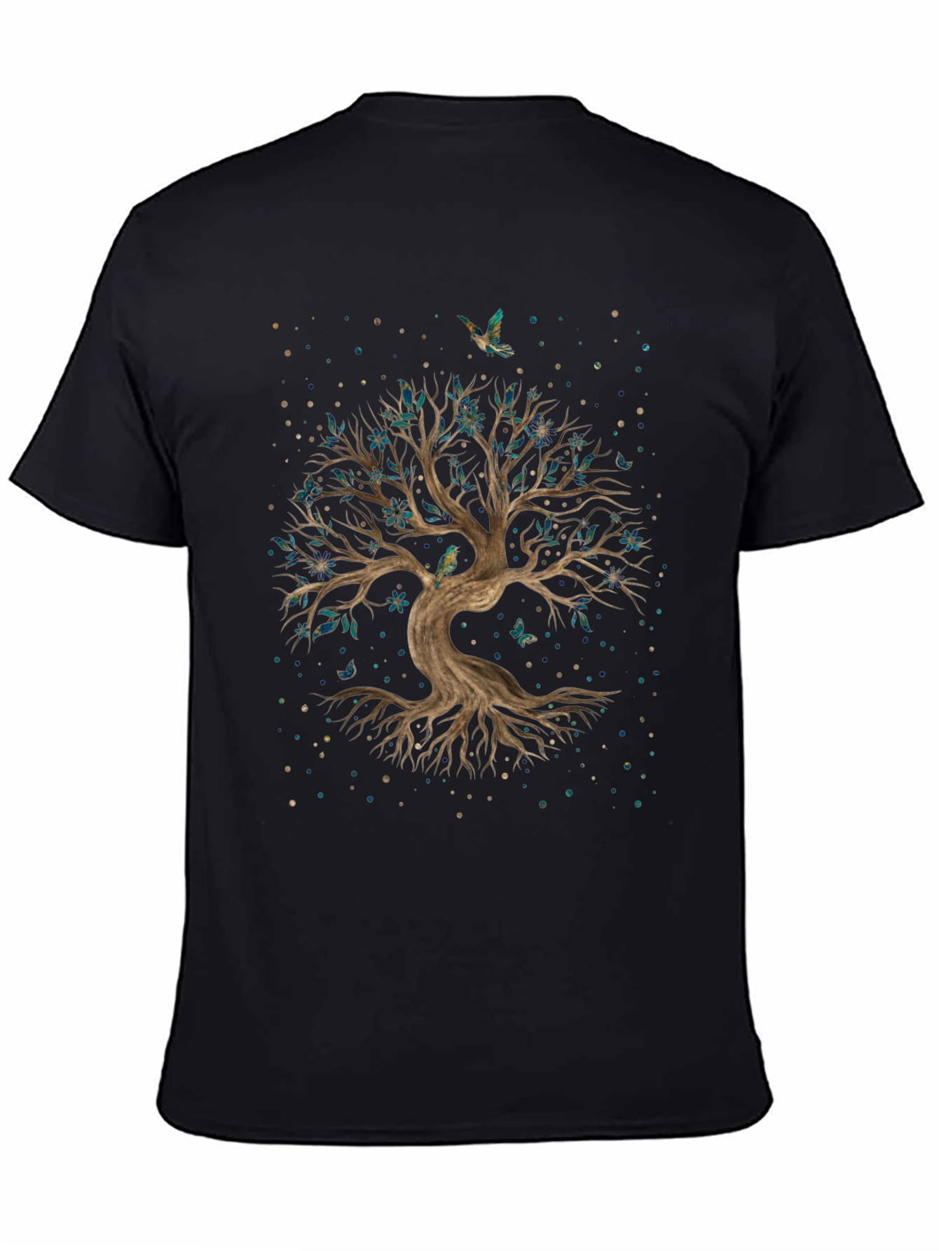 Black Enchanted Tree Graphic Tee - Nature Inspired Design view 4