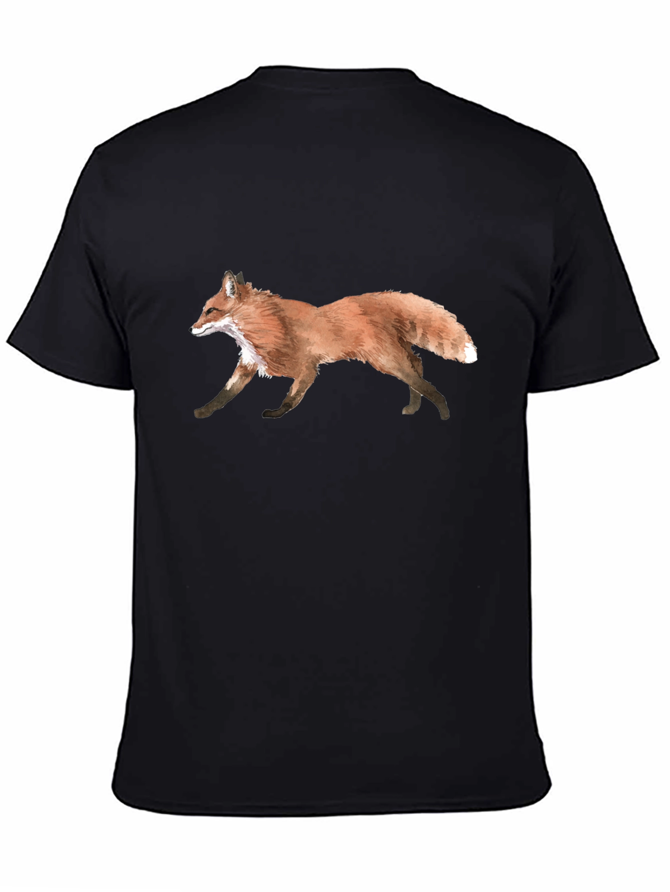 Black Fox Graphic Black T-Shirt - Nature Inspired Design view 4