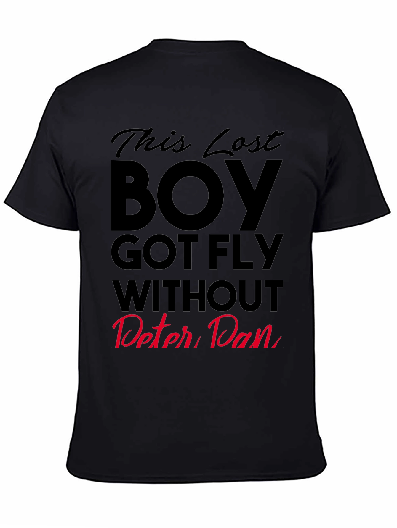 Black This Lost Boy Got Fly T-Shirt - Peter Pan Inspired view 4
