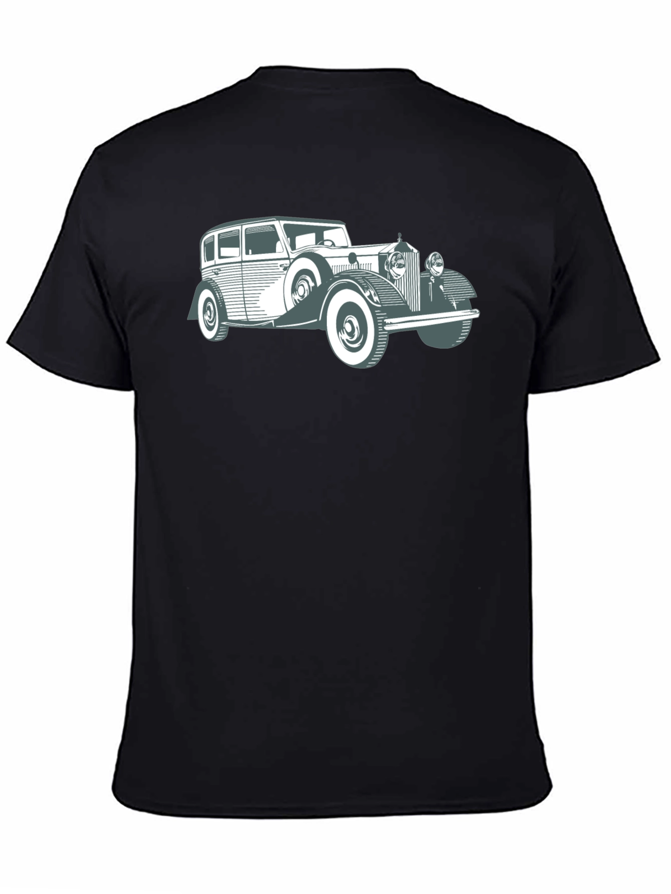 Black Classic Car Graphic Tee - Vintage Style view 4