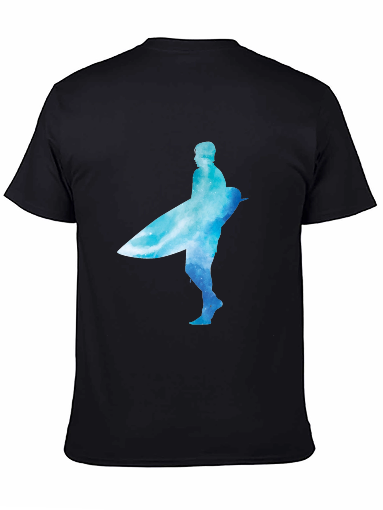 Black Surfer Graphic Tee - Black Cotton Blend view 4