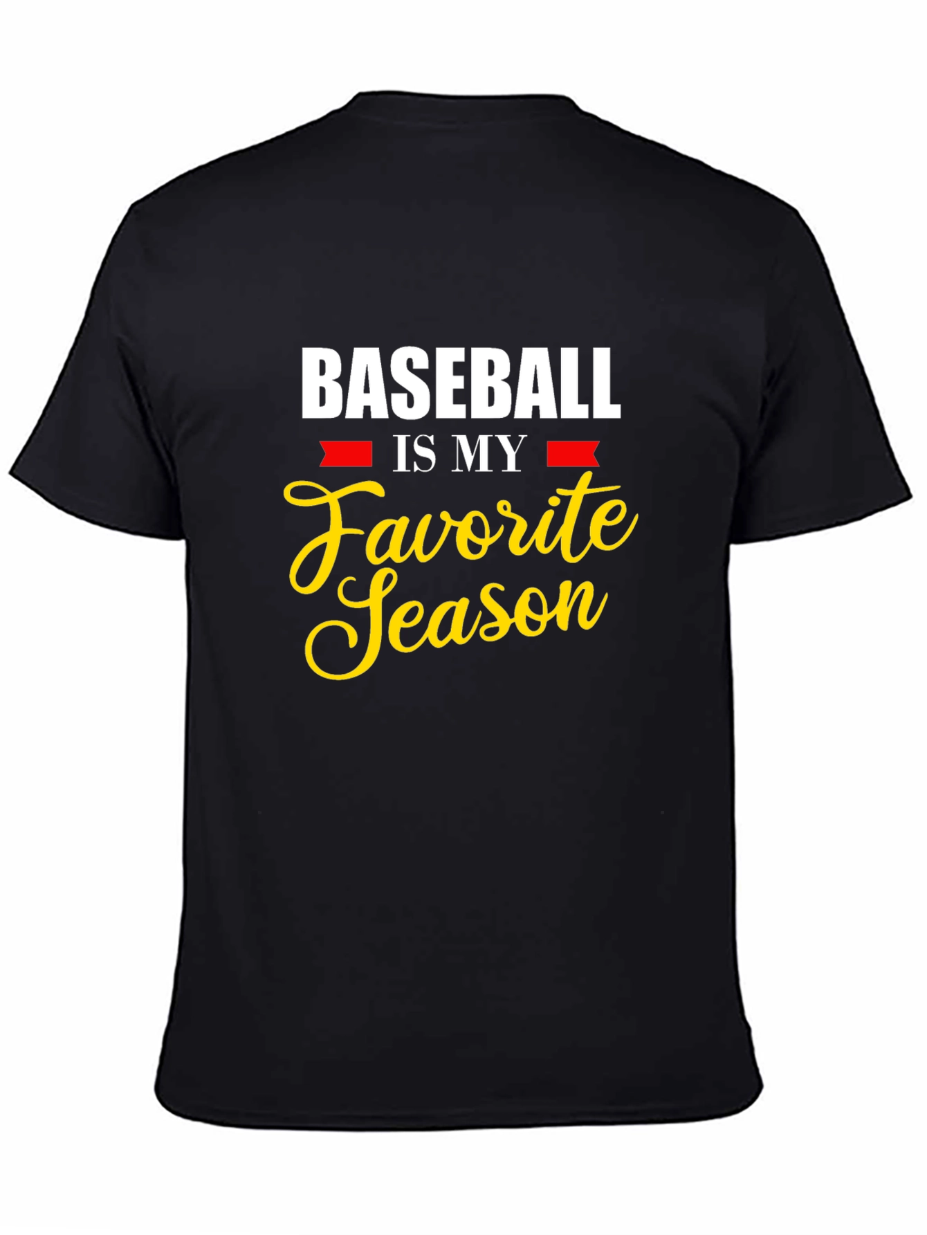 Black Baseball Is My Favorite Season Graphic Tee view 4