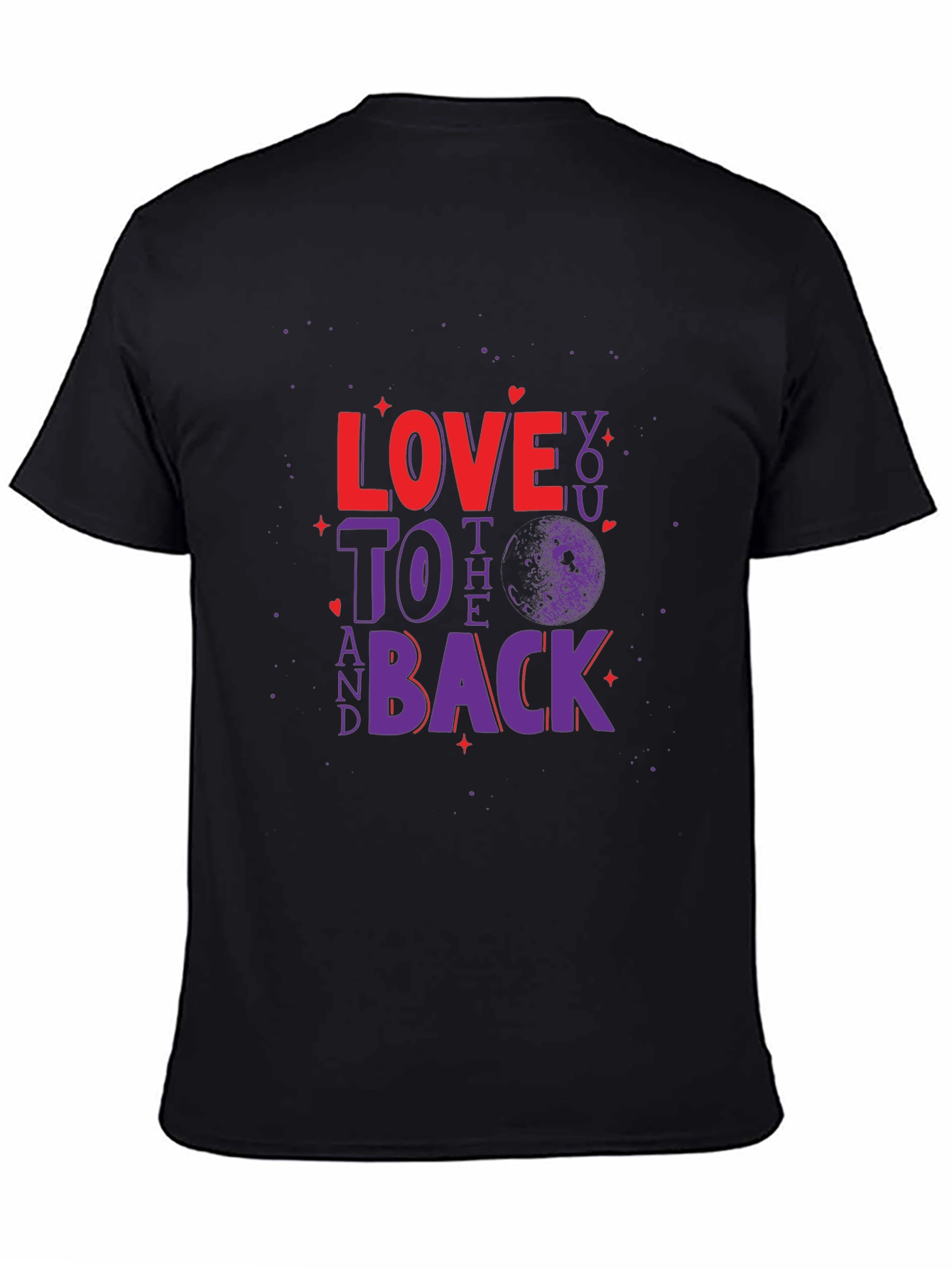 Black Love You To The Moon and Back Graphic Tee view 4
