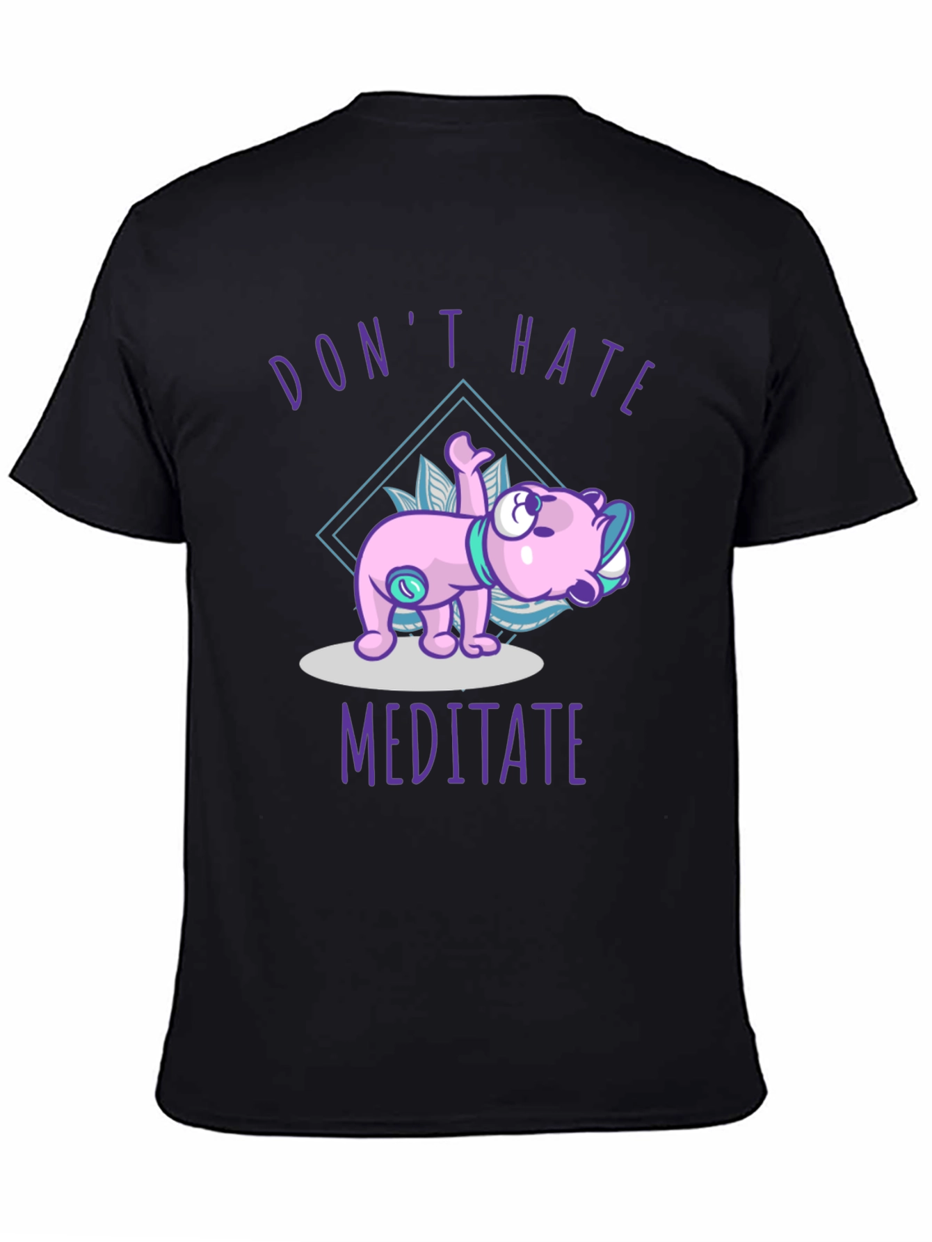 Black Don't Hate Meditate T-Shirt view 4
