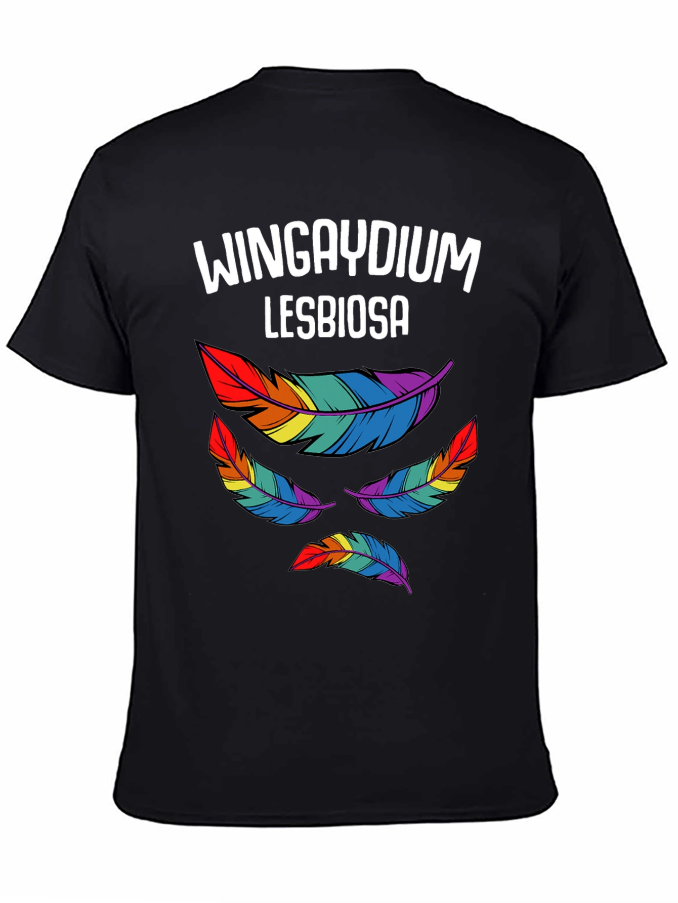 Wingaydium Lesbiosa T-Shirt - Pride Feather Design - 4