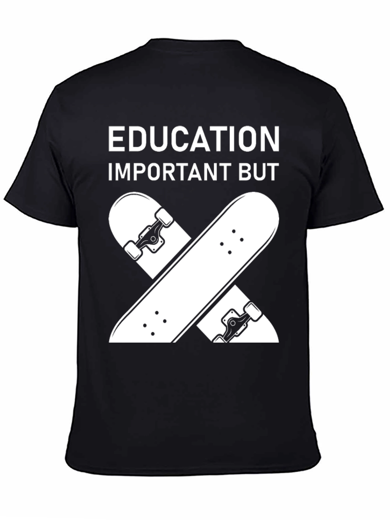 Black Education Important Skateboard T-Shirt view 4