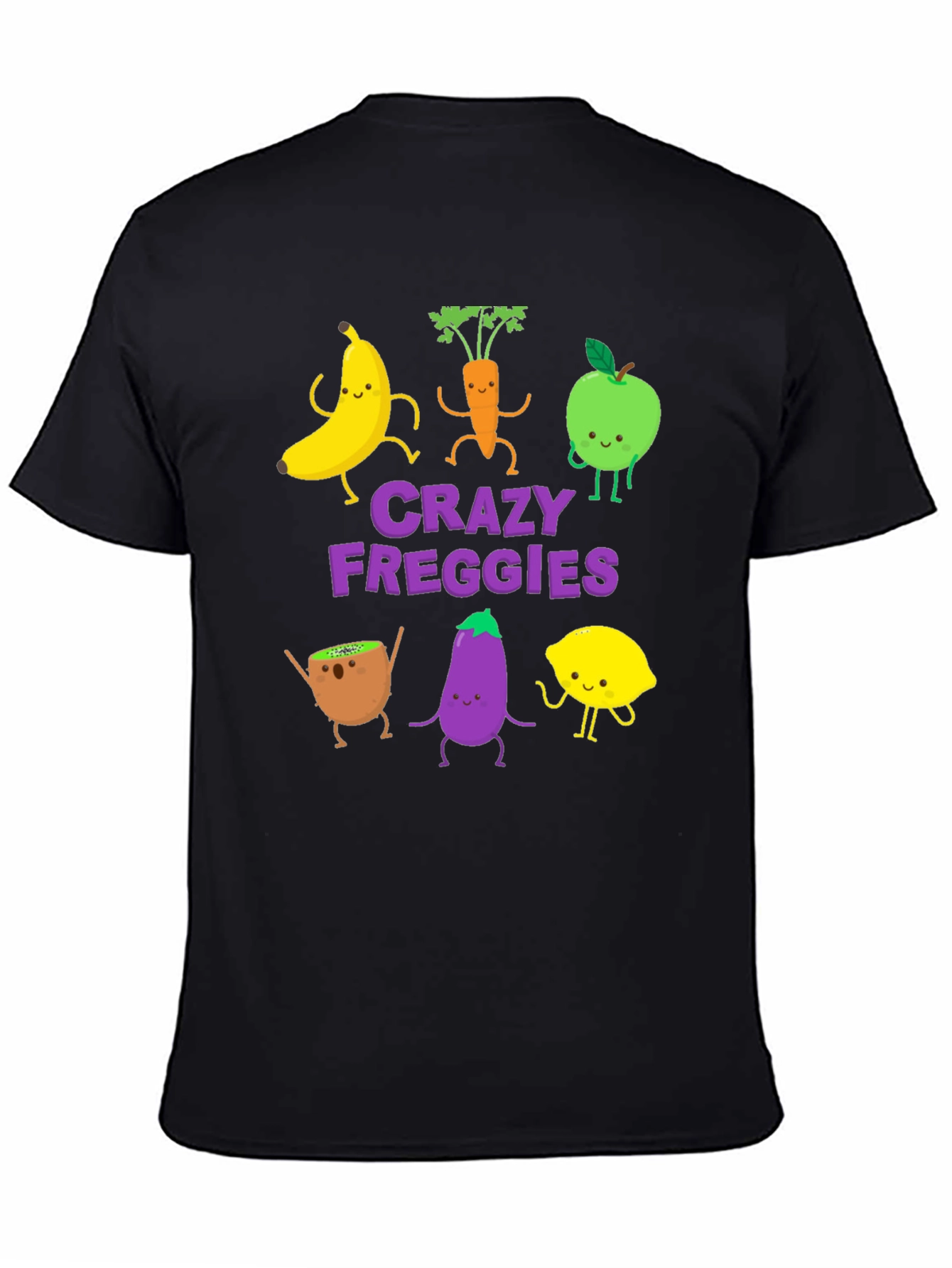 Black Crazy Freggies Graphic T-Shirt view 4