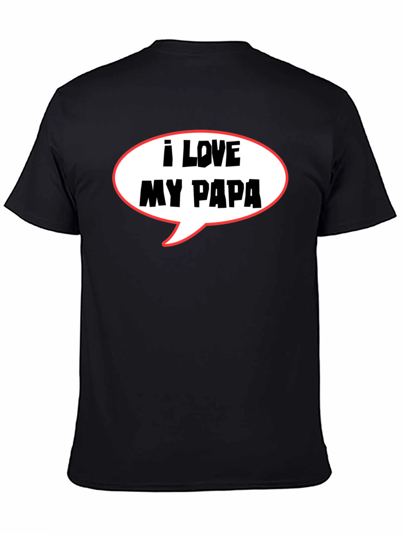 Black I Love My Papa T-Shirt, Father's Day Gift view 4