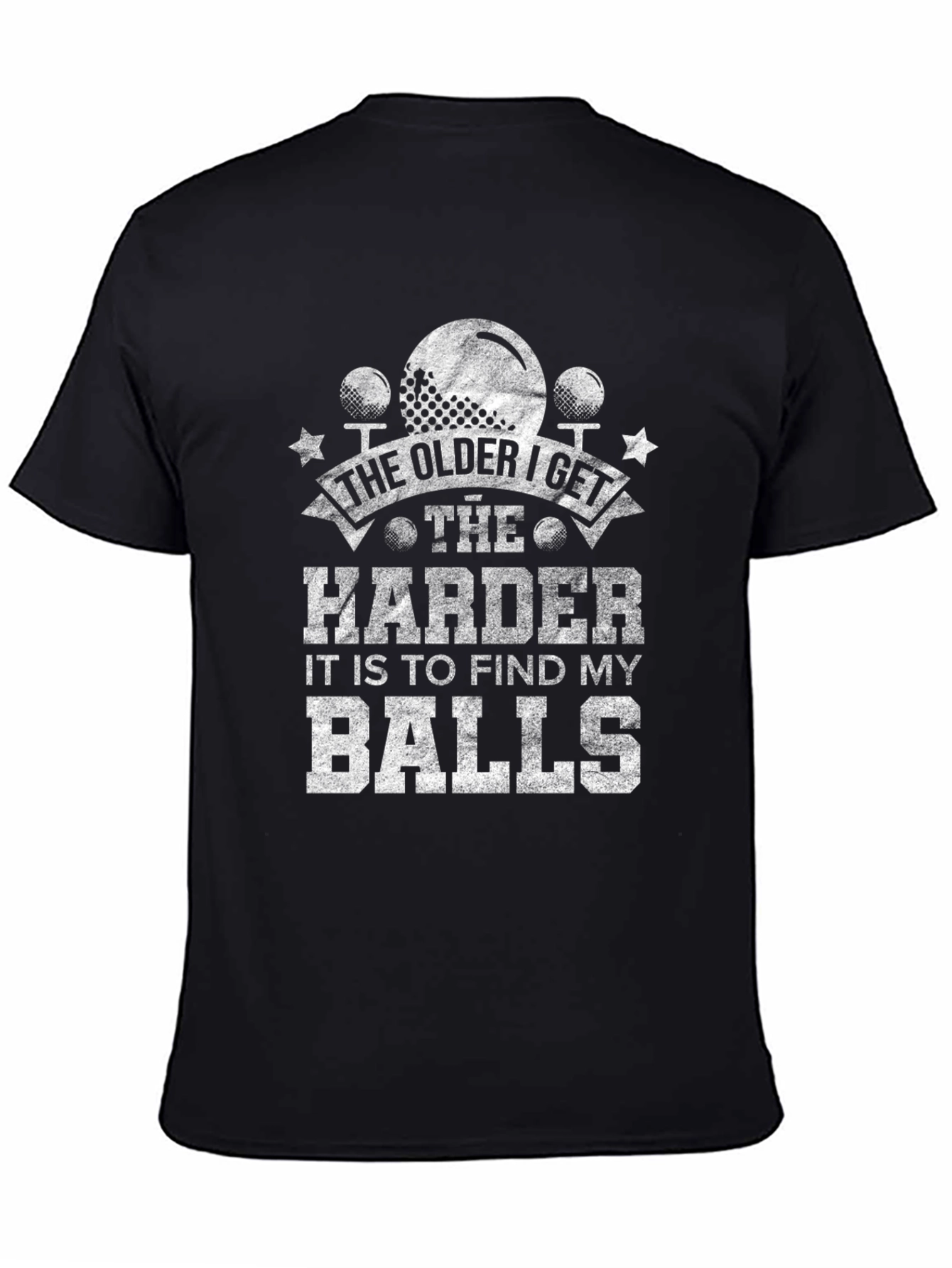 Black Funny Golf T-Shirt: The Older I Get view 4