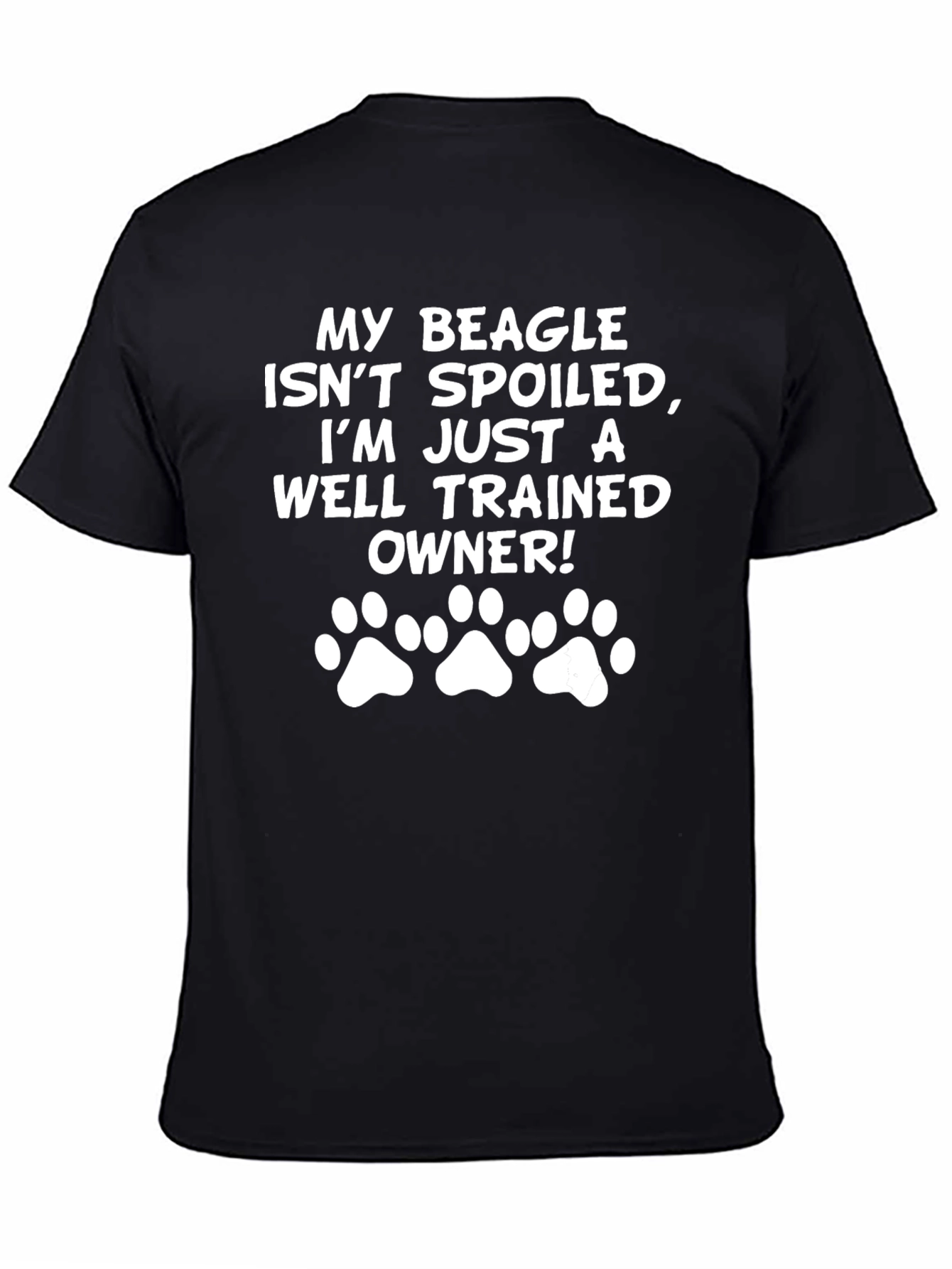 Black Funny Beagle Owner T-Shirt view 4
