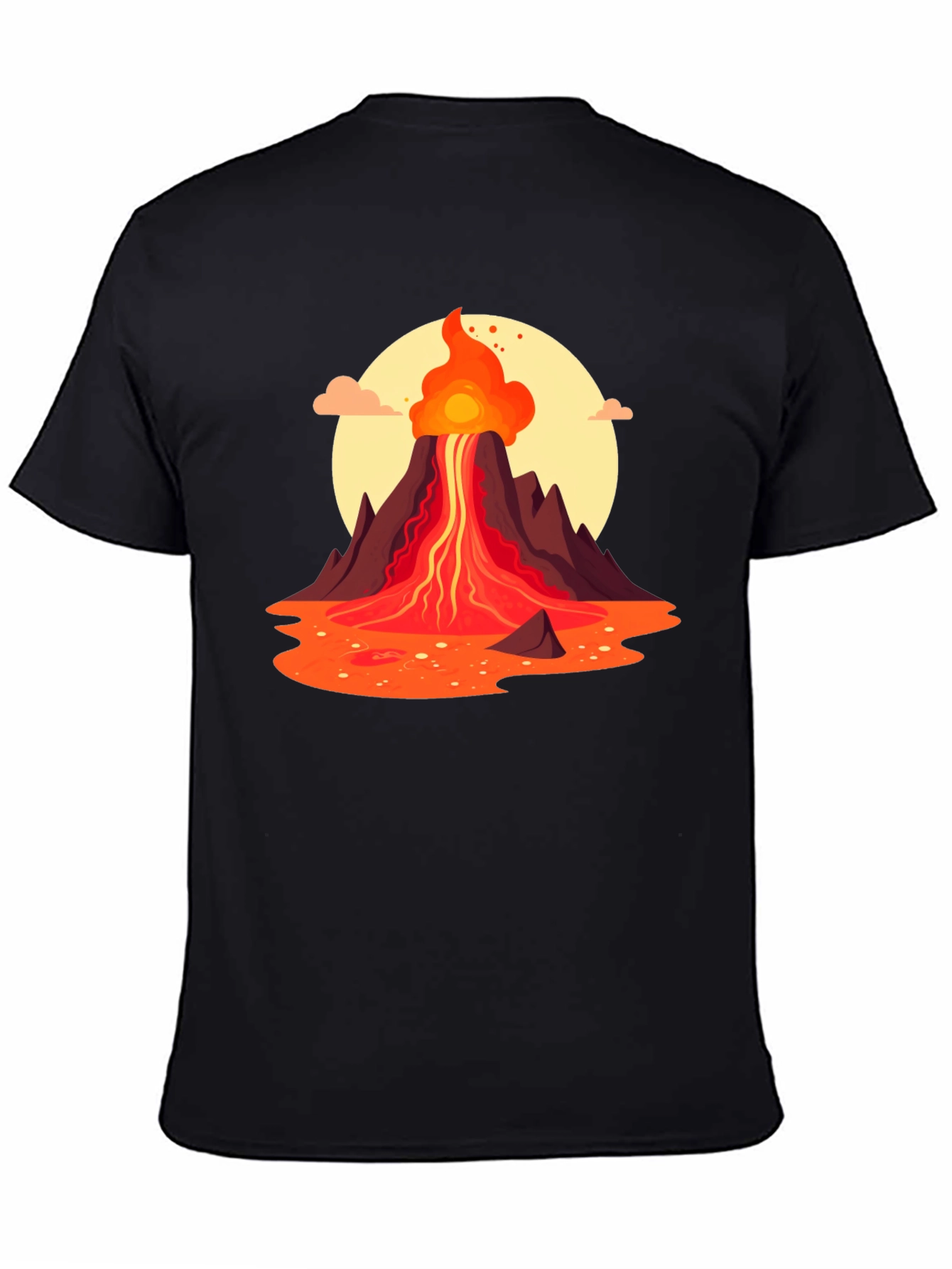 Black Volcano Graphic Tee - Black view 4