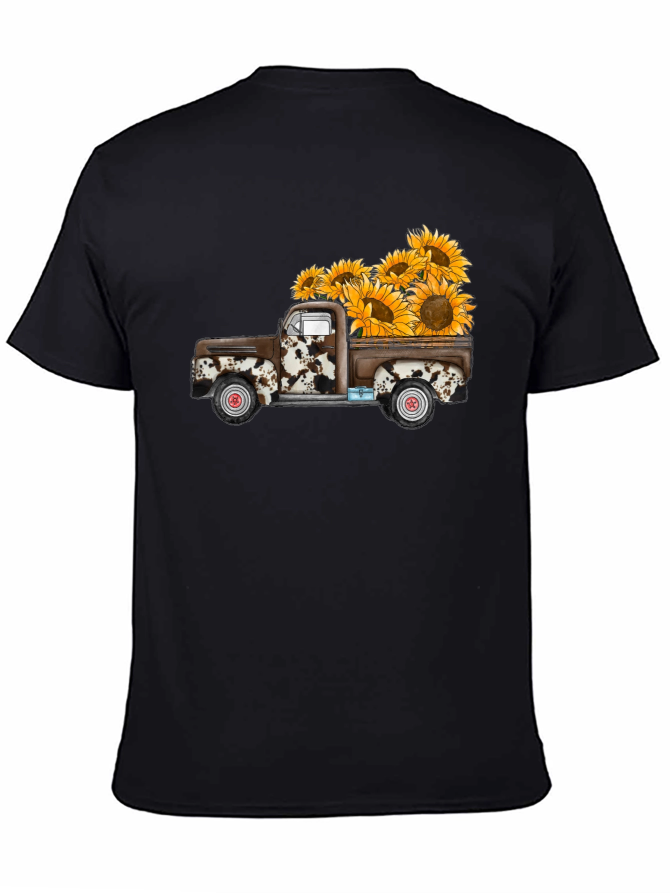 Black Sunflower Truck Graphic Tee - Casual Comfort view 4