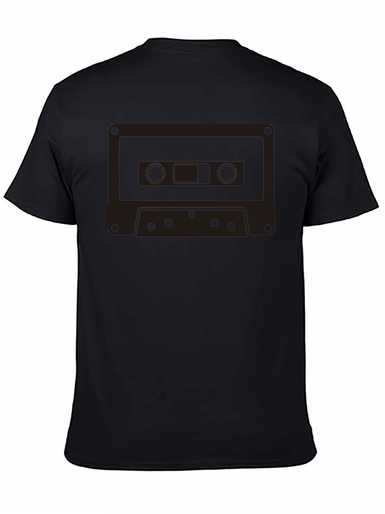 Black Retro Cassette Tape Graphic T-Shirt - Classic Black Tee view 4