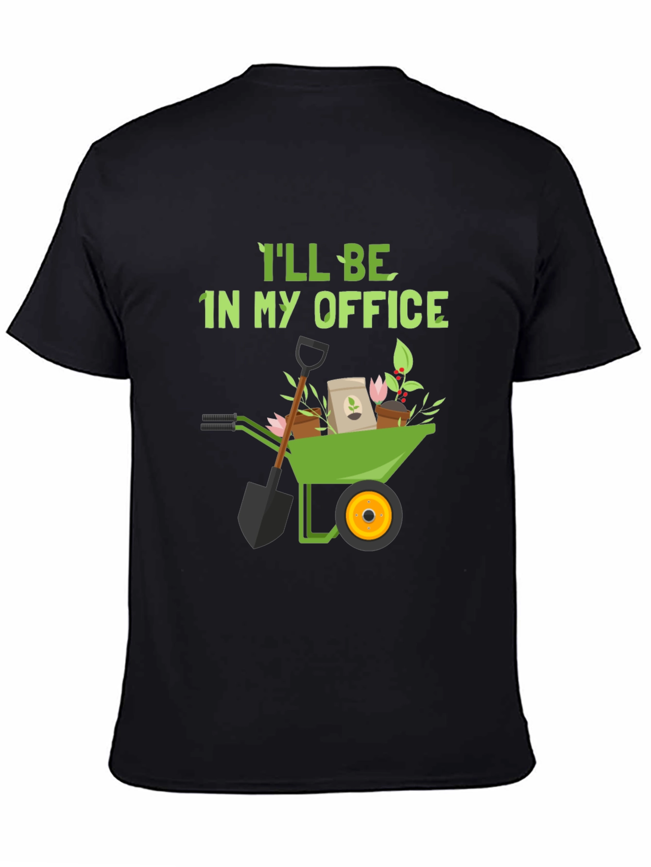 Black Gardener's Office T-Shirt view 4