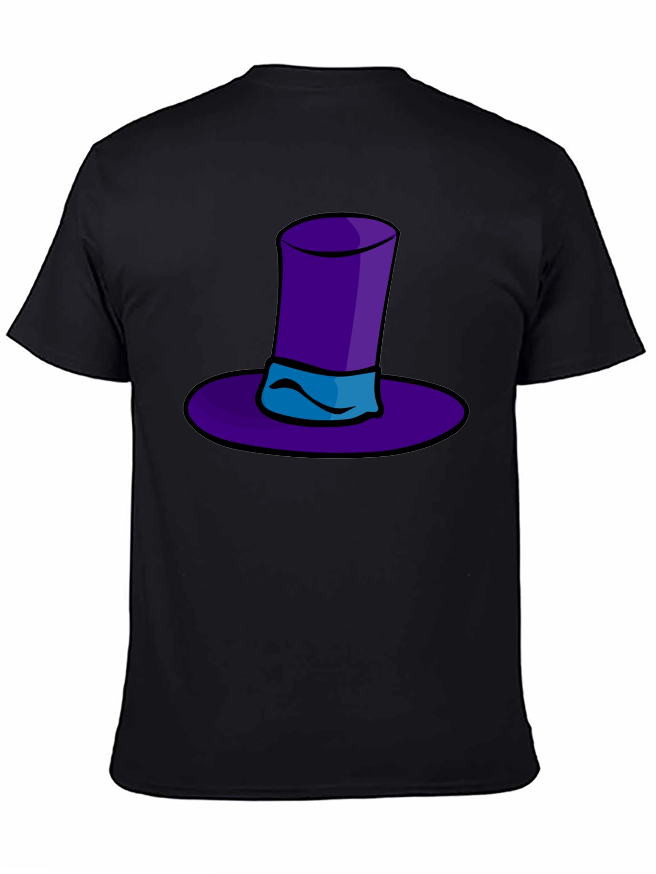 Whimsical Purple Hat Graphic Tee - Quirky Style - 4