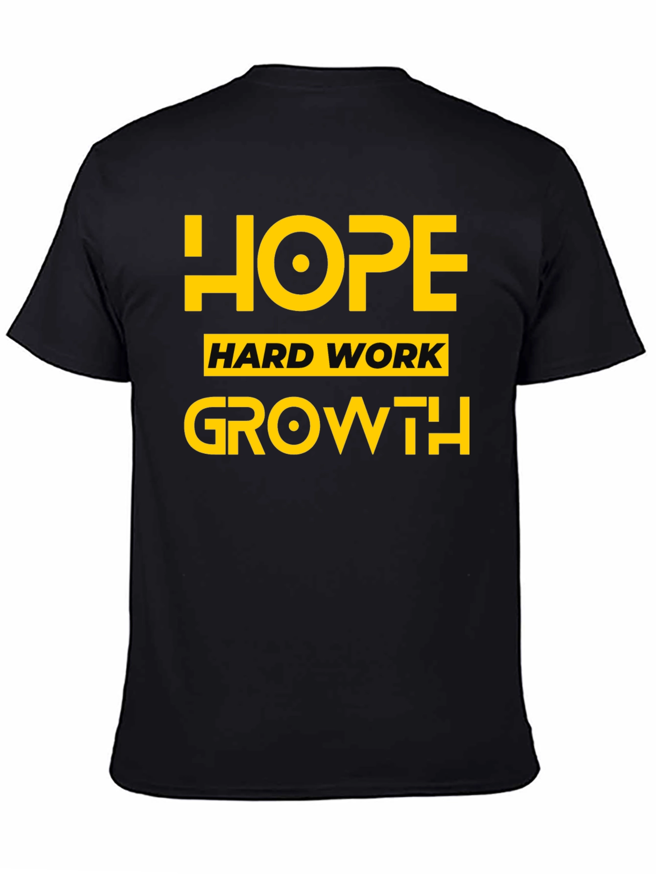 Black Hope Hard Work Growth T-Shirt view 4