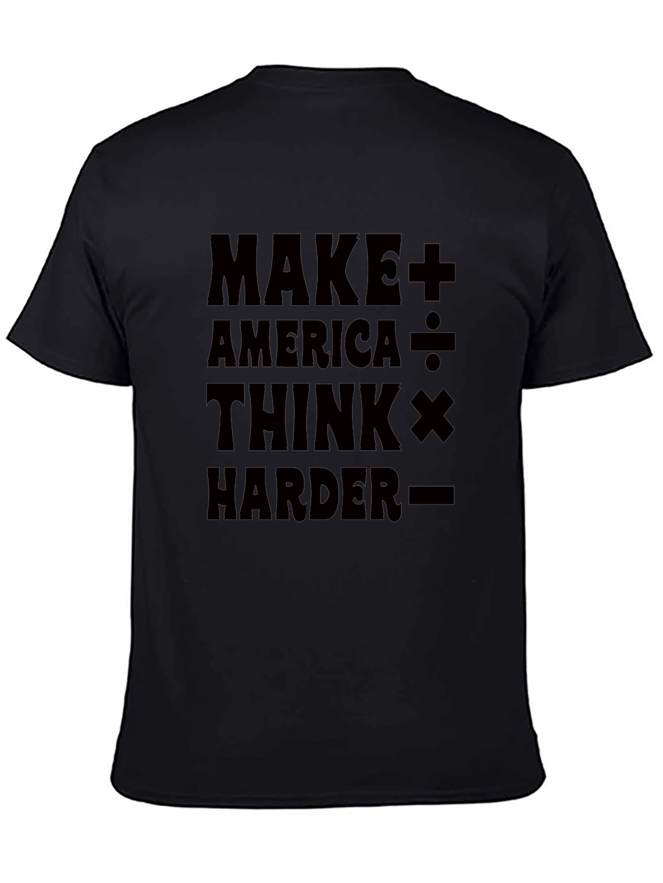 Black Make America Think Harder Graphic T-Shirt view 4