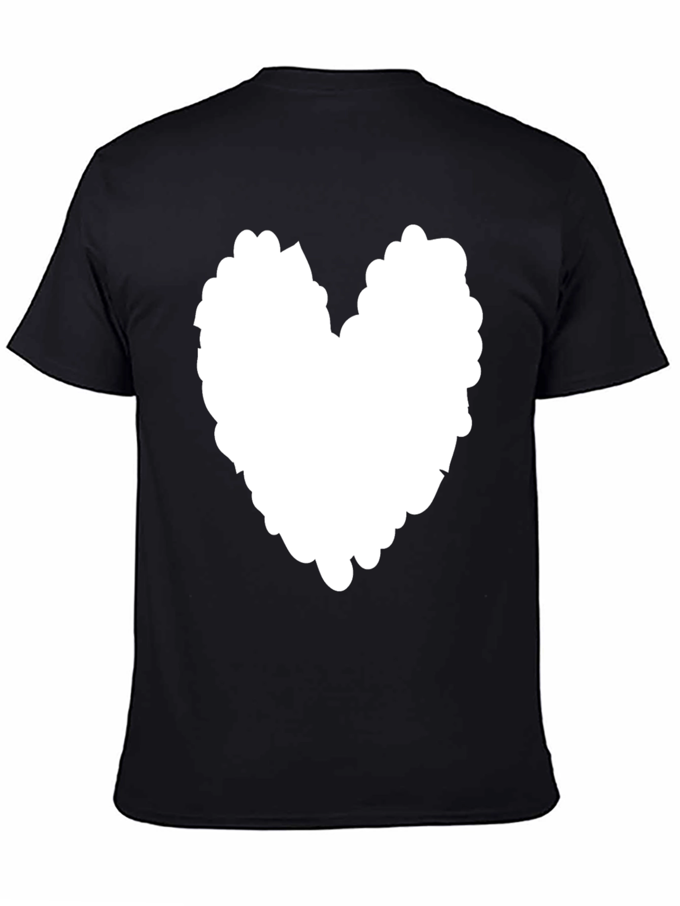 Black Heart Graphic Tee - Stylish Black Cotton T-Shirt view 4