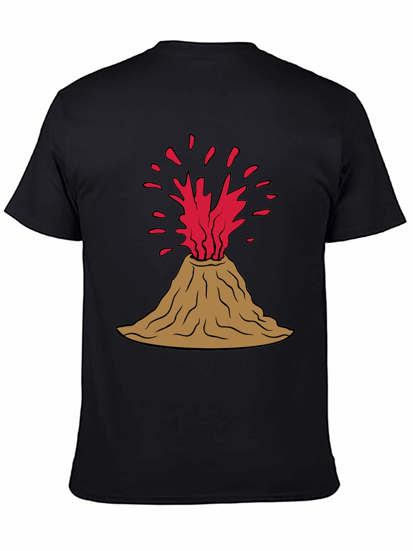 Black Volcano Graphic T-Shirt - Erupting Style! view 4