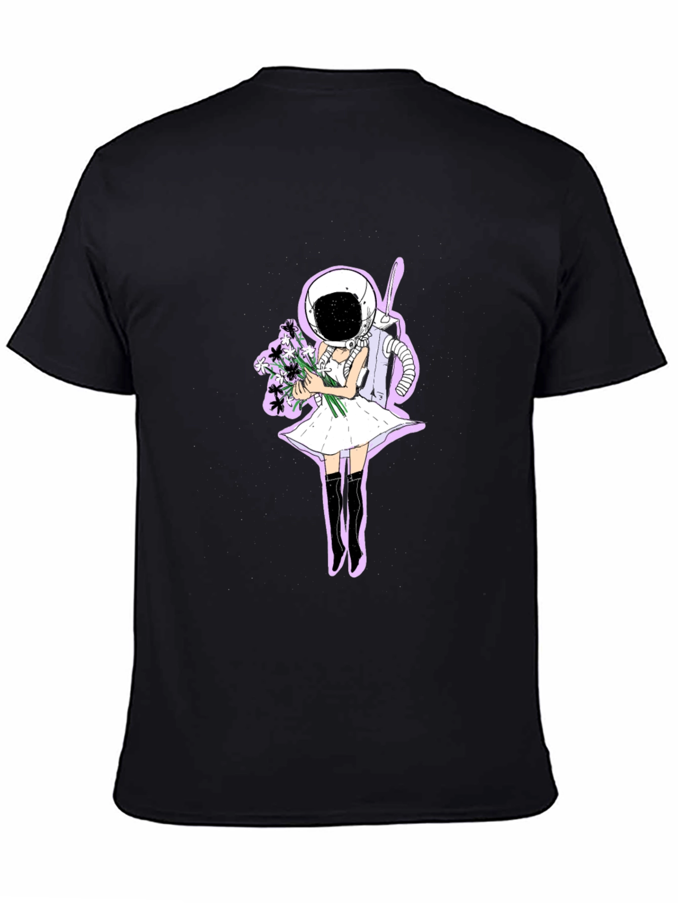 Black Astronaut Girl T-Shirt view 4