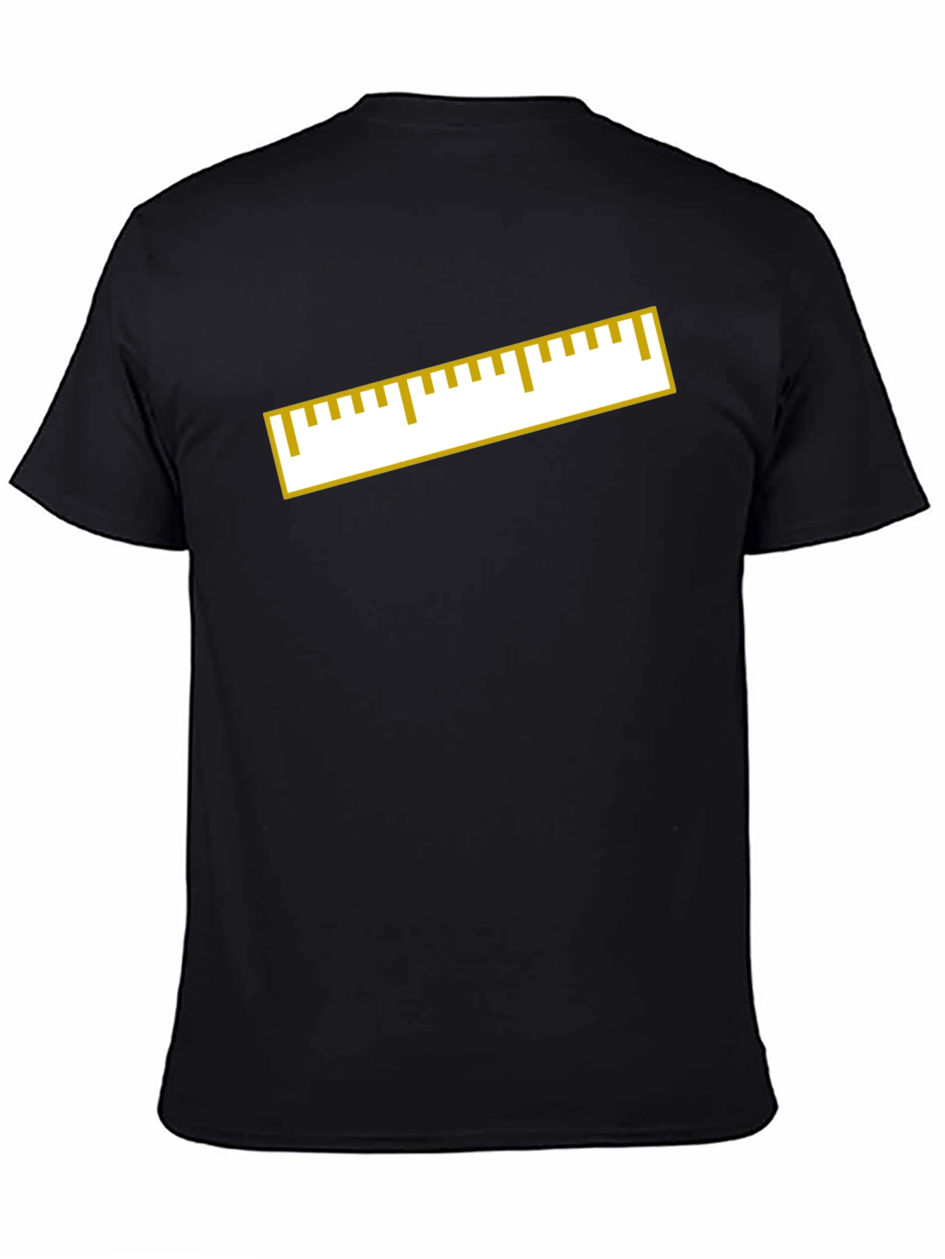 Black Ruler Graphic T-Shirt - Mens Black Tee view 4