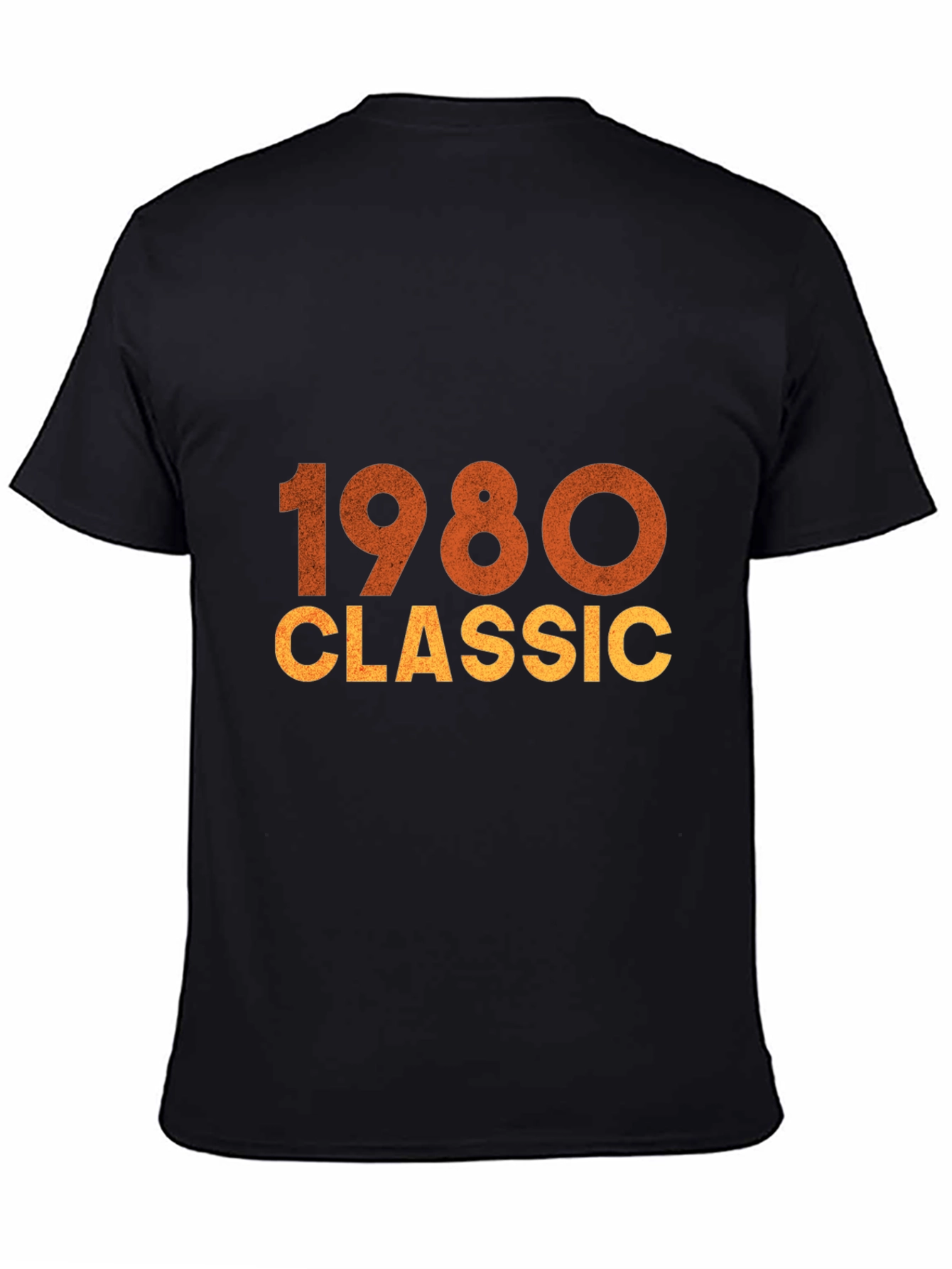 Black 1980 Classic Graphic Tee - Vintage Style view 4
