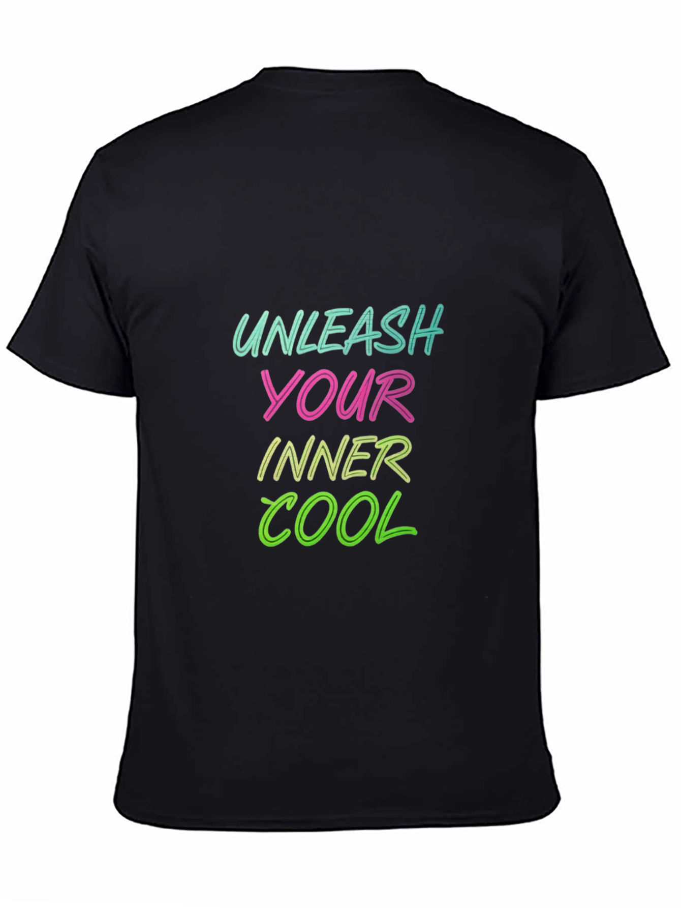 Black Unleash Your Inner Cool Graphic Tee - Black view 4