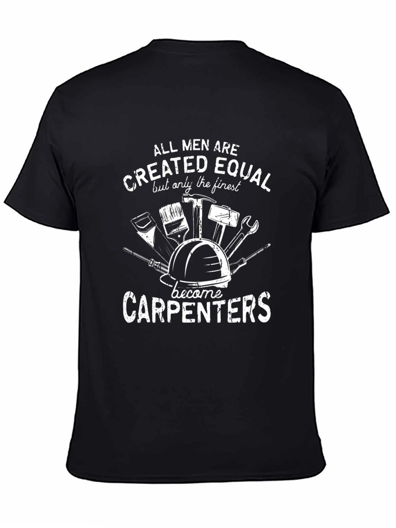 Black Carpenter T-Shirt: All Men Created Equal view 4
