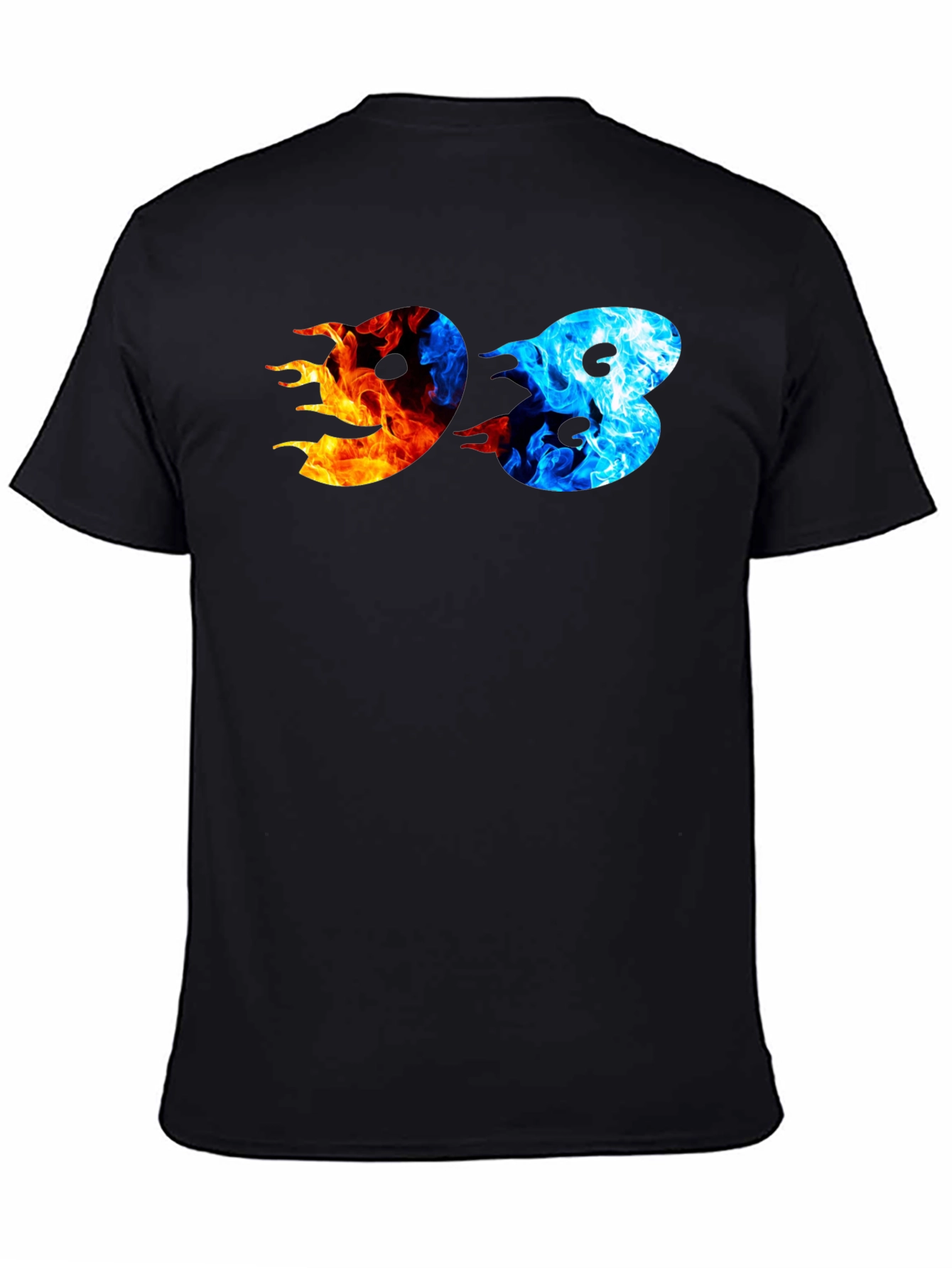 Black Fire and Ice 98 Graphic T-Shirt view 4