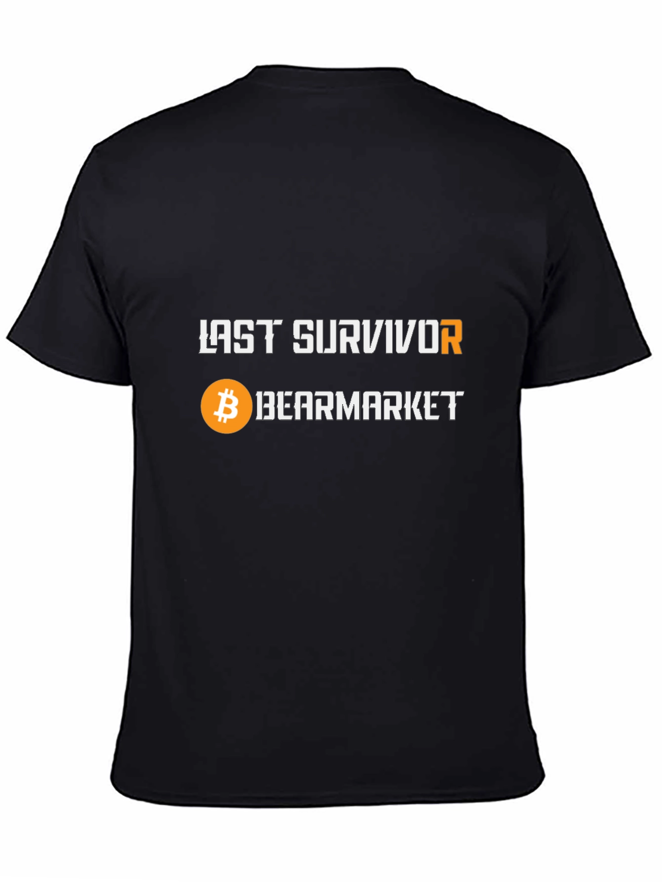Black Last Survivor Bearmarket Bitcoin Graphic T-Shirt view 4