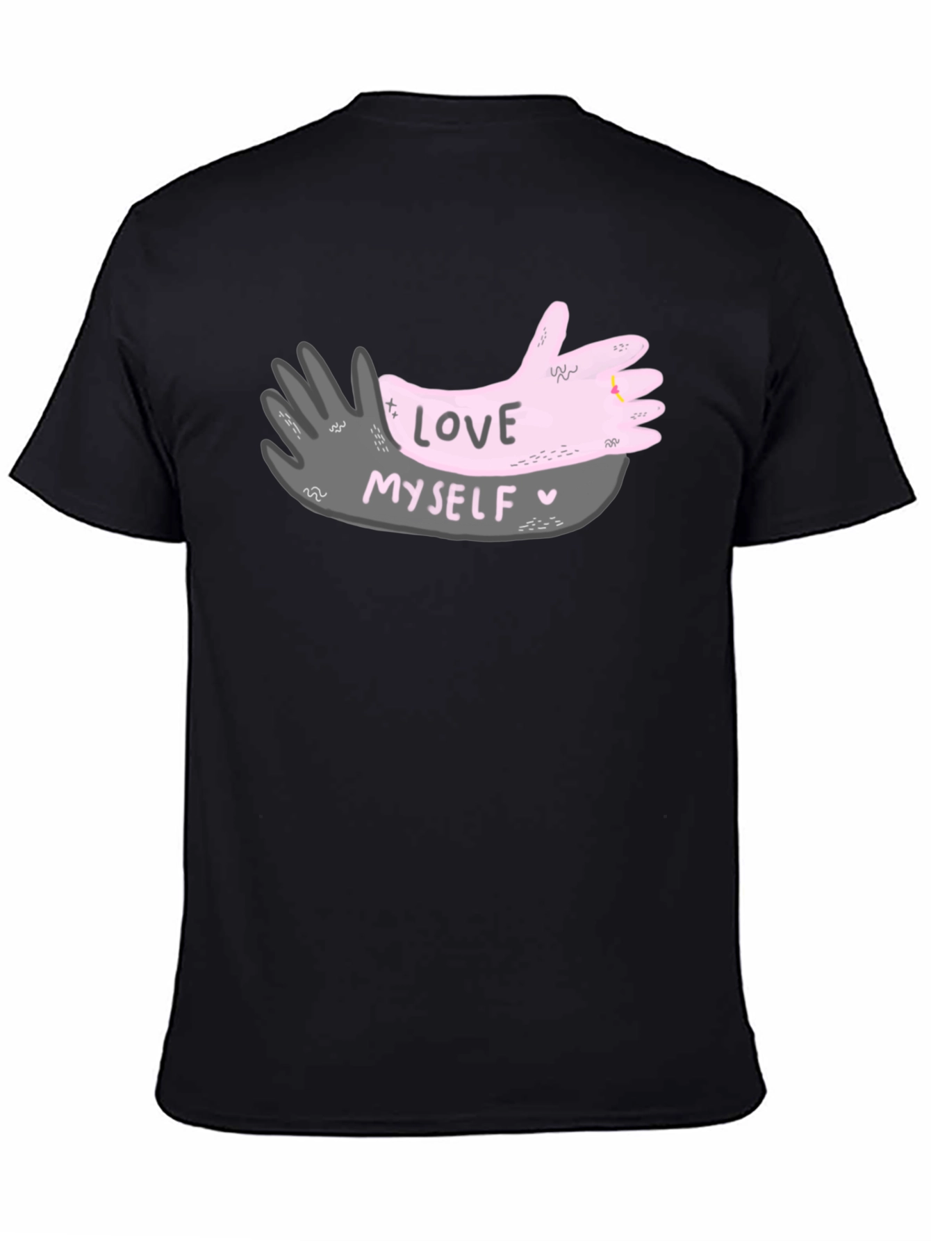 Black Love Myself Graphic T-Shirt view 4
