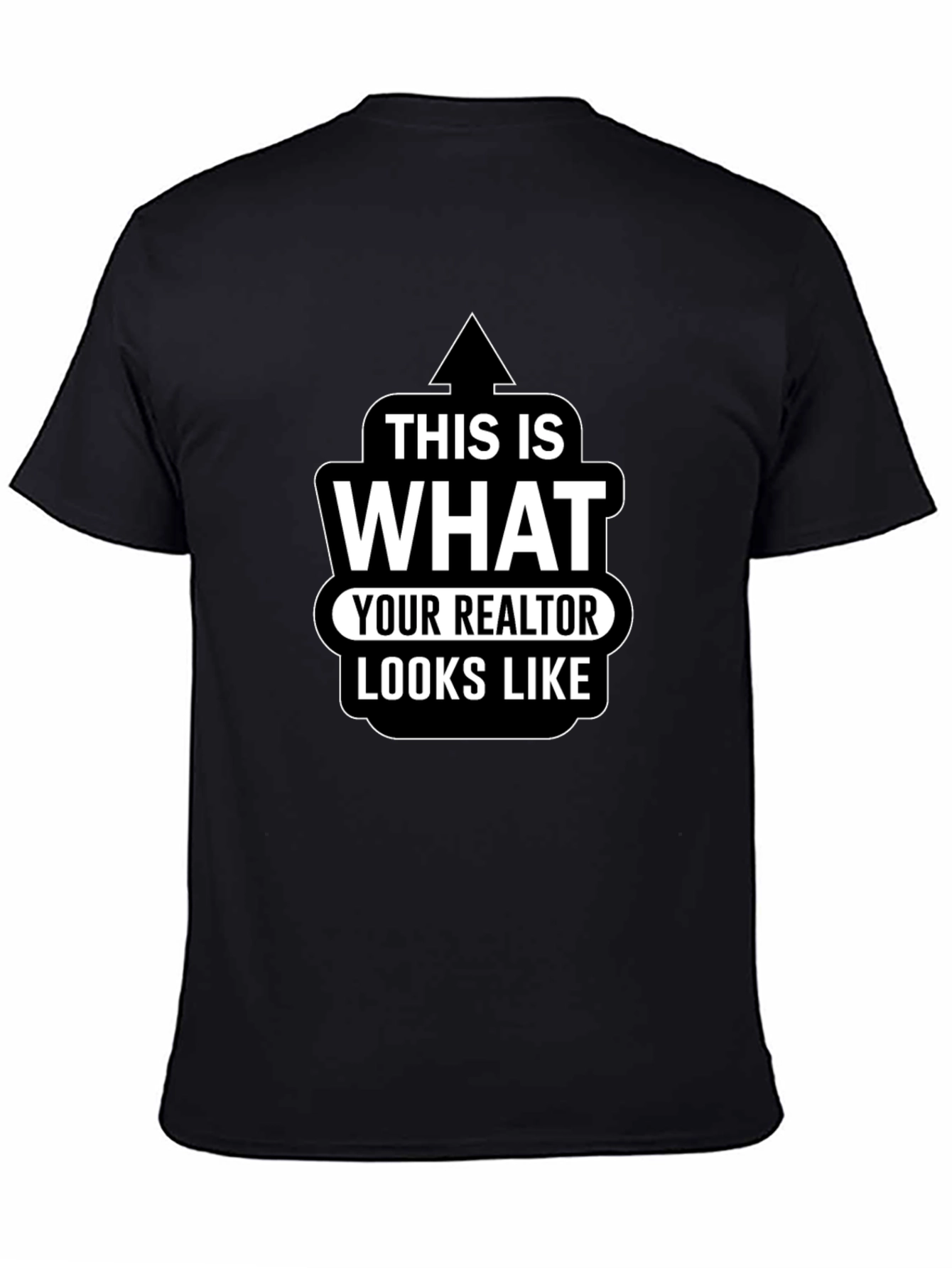 Black Realtor Look T-Shirt - Funny Real Estate Agent Tee view 4