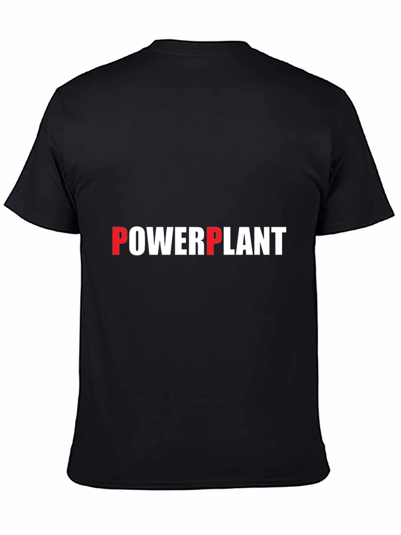 Black Powerplant Graphic Tee - Bold Statement T-Shirt view 4