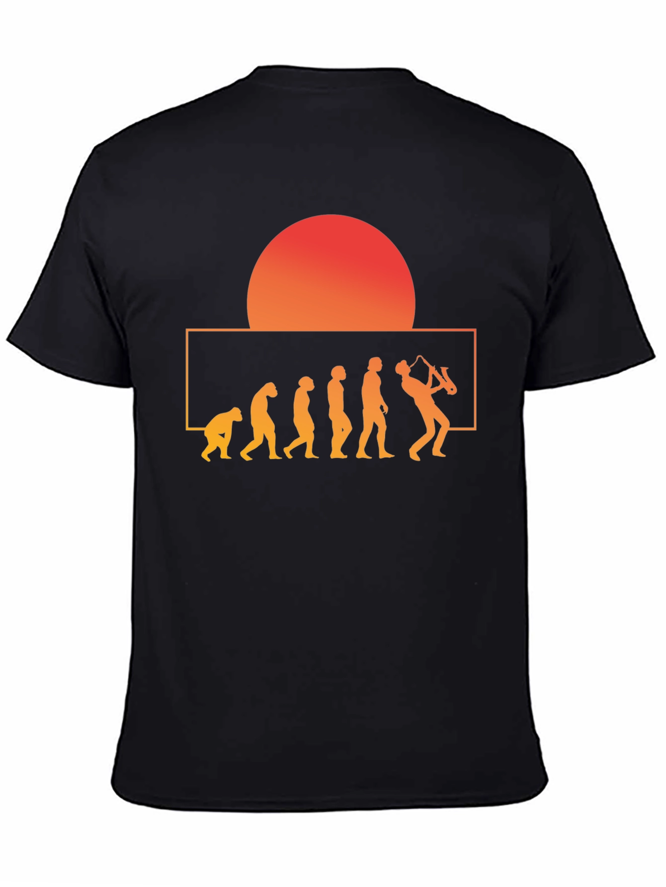 Black Evolution of Saxophone T-Shirt view 4